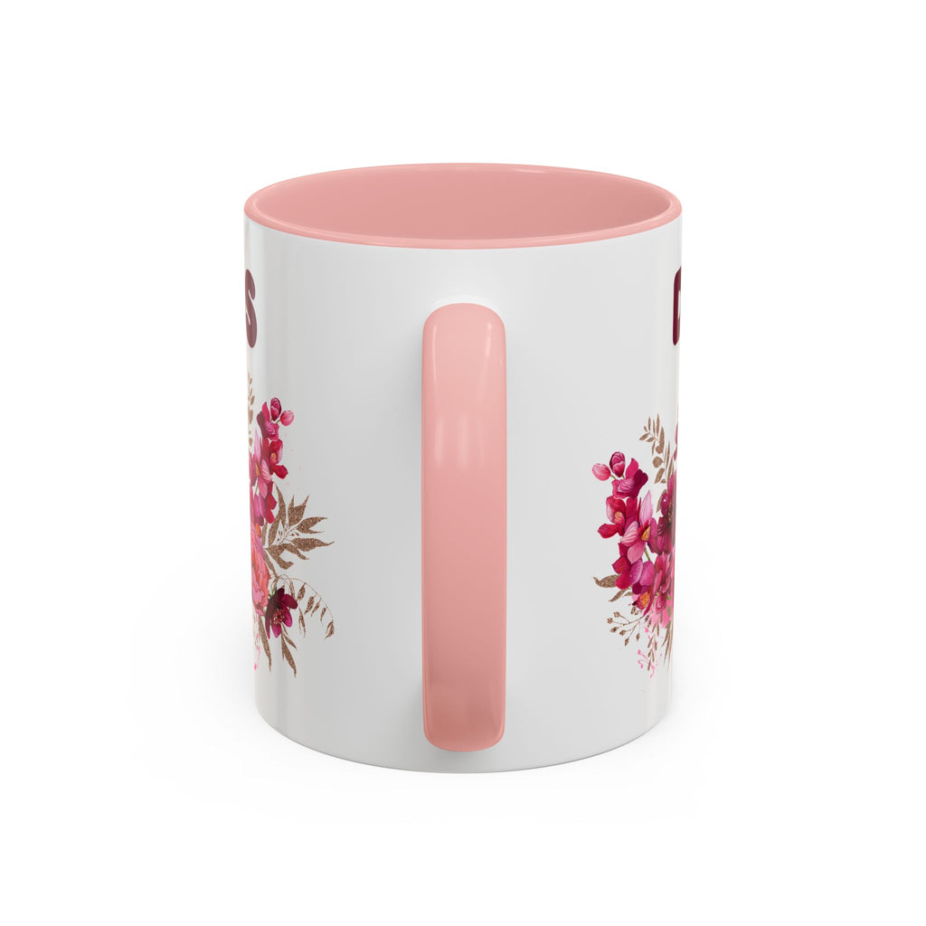 Dios Floral Accent Coffee Mug — 11/15oz Inspirational Christian Tea Cup