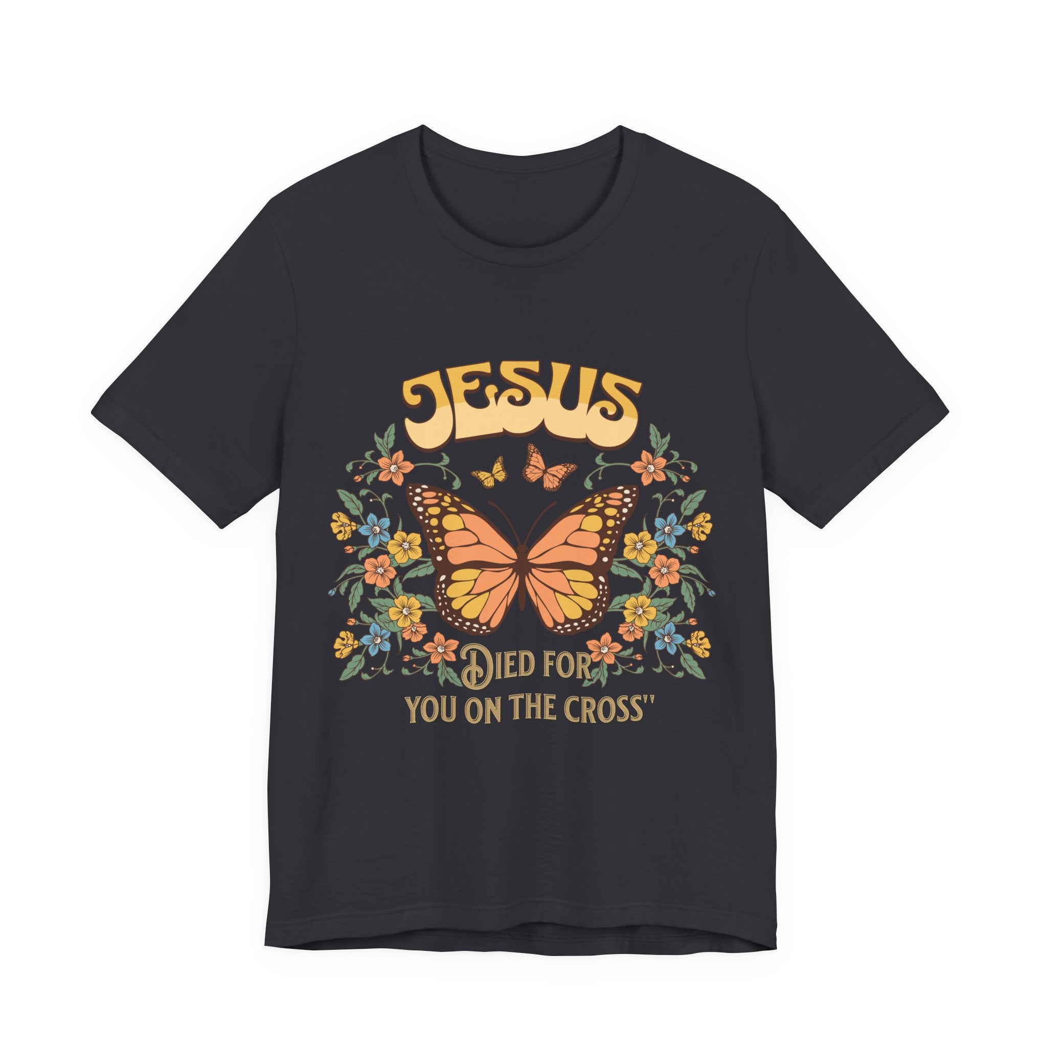 Jesus Butterfly Tee, Vintage Inspired Christian Unisex T-Shirt, Faith Apparel, Religious Gift, Casual Wear