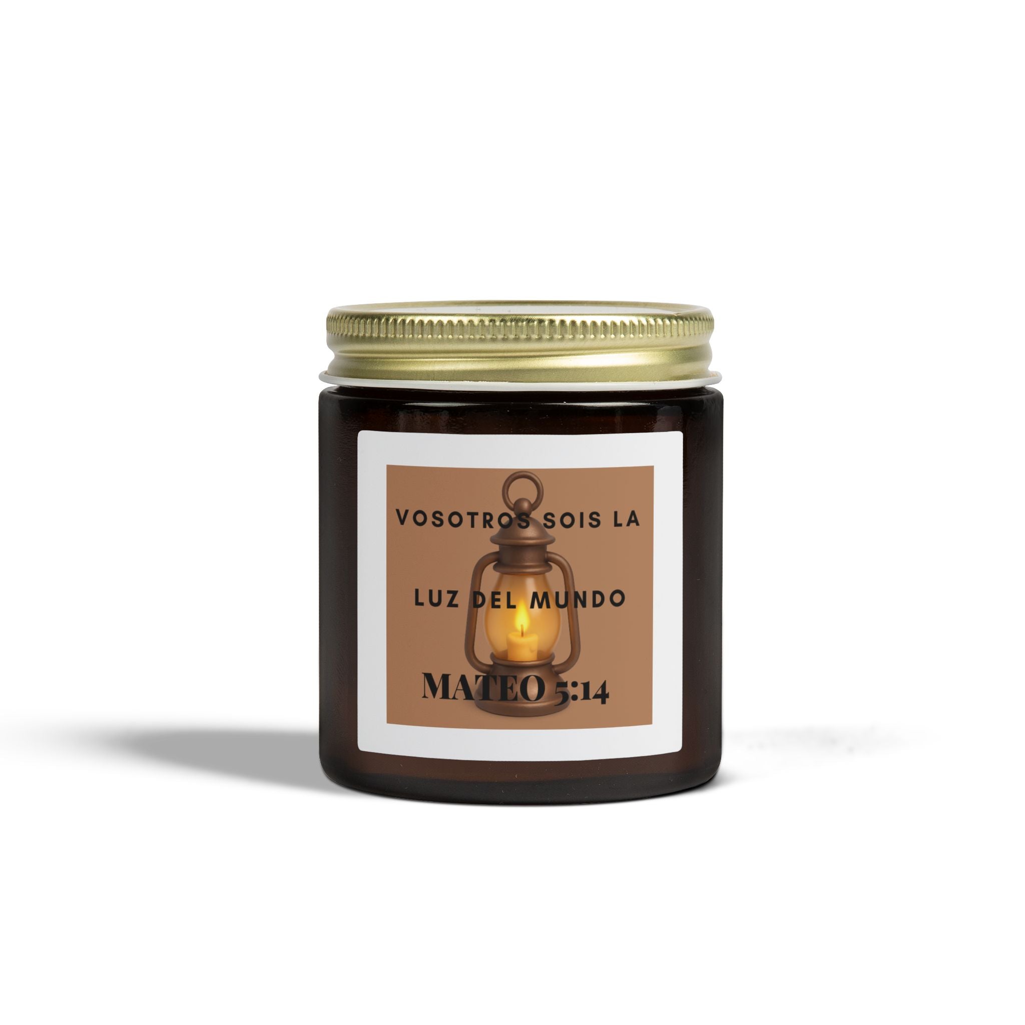 Scented Candle — Coconut Apricot Wax (4oz/9oz) — “Vosotros Sois la Luz del Mundo” Mateo 5:14