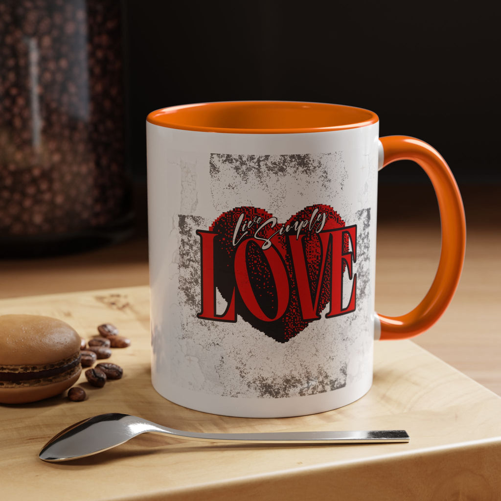 Love Accent Coffee Mug - Perfect Gift for Valentine's Day, Romantic Gift, Heart Mug, Coffee Lovers, Personalized Mug
