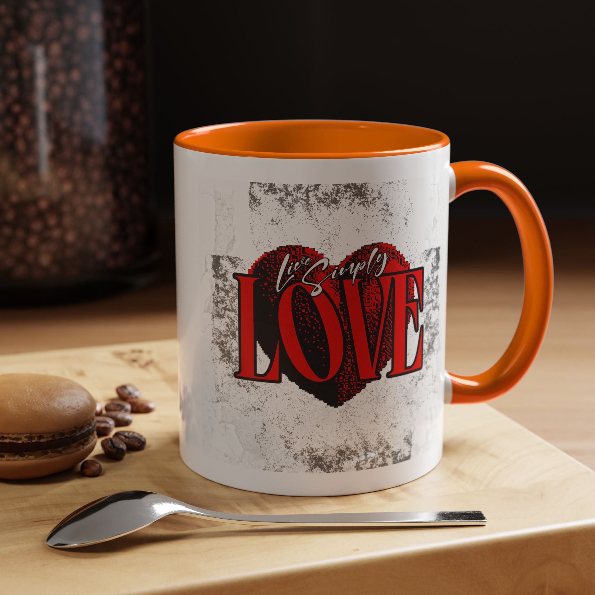 Love Accent Coffee Mug - Perfect Gift for Valentine's Day, Romantic Gift, Heart Mug, Coffee Lovers, Personalized Mug