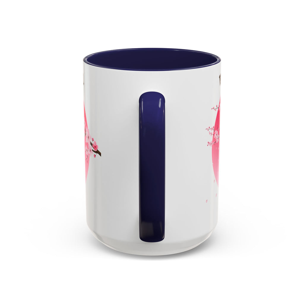 You Will Bloom Accent Coffee Mug — Cherry Blossom Inspirational 11/15oz