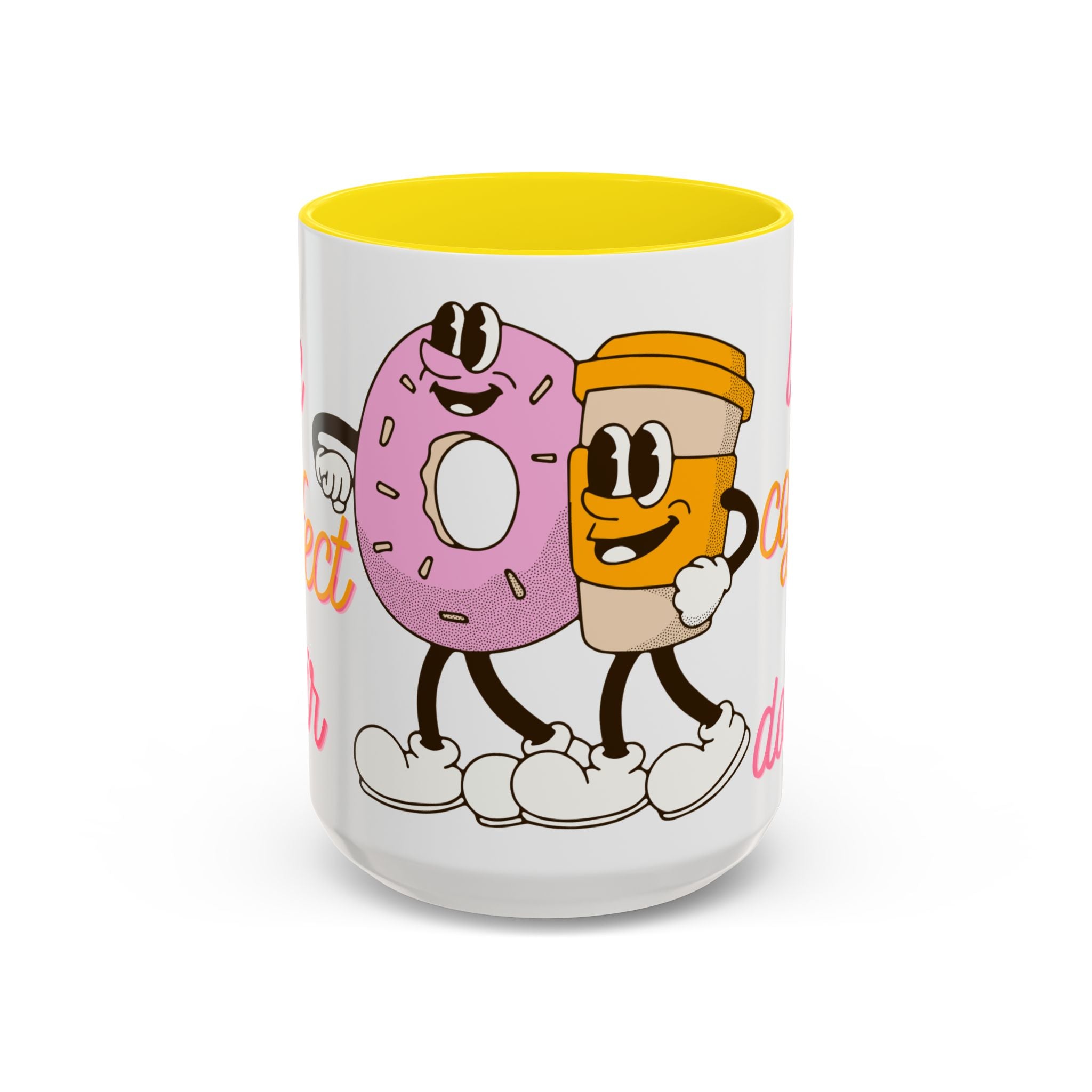 Like Coffee & Donuts Accent Coffee Mug — Cute Donut & Coffee Cup Design (11/15oz)