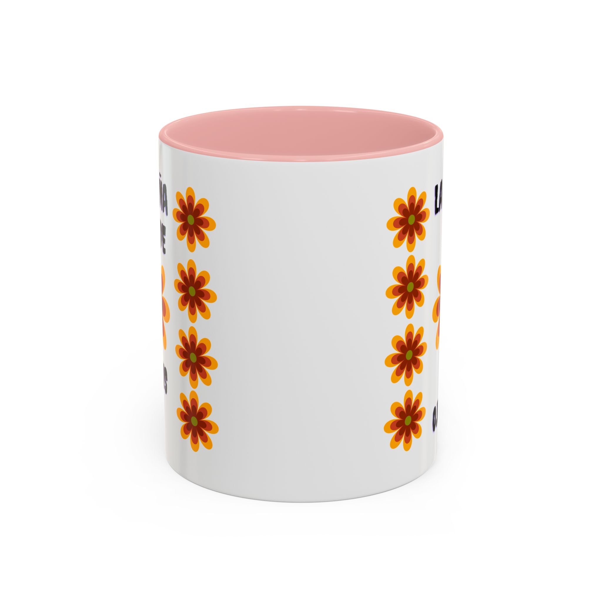 Bright Floral Accent Coffee Mug for Gifts, Home Decor, Coffee Lovers, Spanish Quote, Perfect for Special Occasions