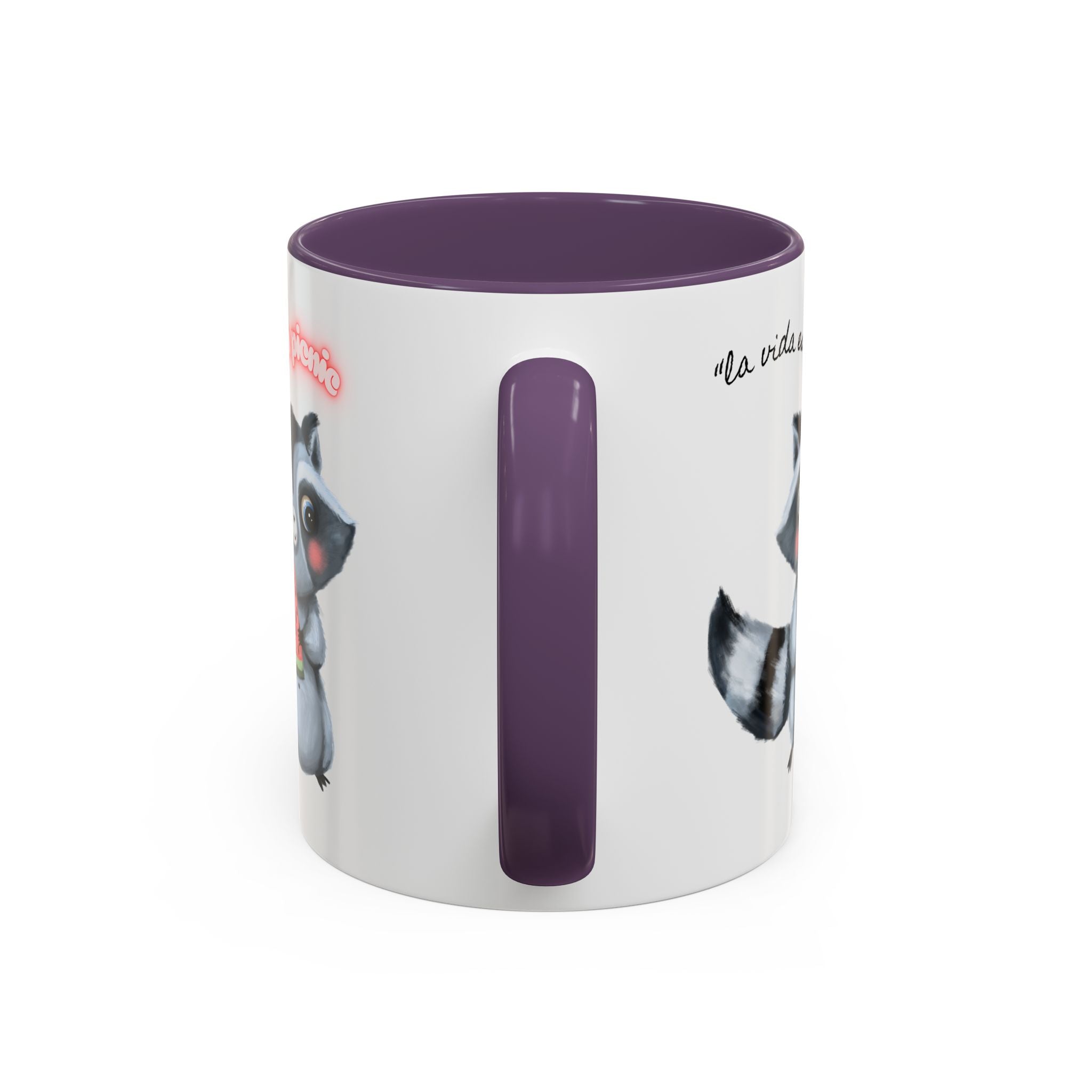 Raccoon-Themed Accent Coffee Mug | Cute Animal Mug for Home, Gift for Coffee Lovers, Nature Lovers, Birthday, Celebrate Life