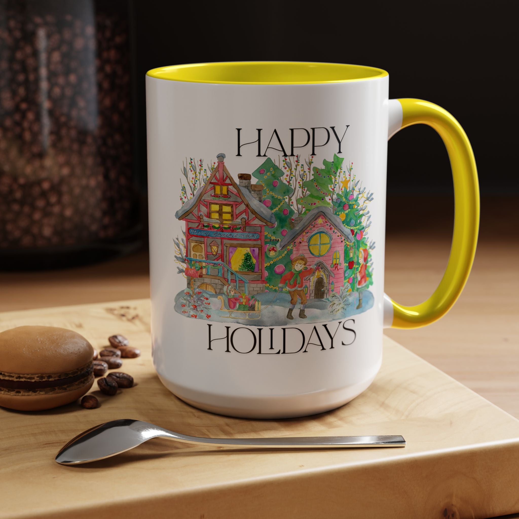 Festive Holiday Coffee Mug - Perfect Gift for Christmas, Winter Decor, Cozy Home Vibe, Holiday Gatherings, Cheerful Sips