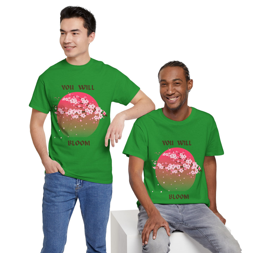 You Will Bloom T-Shirt — Cherry Blossom Inspirational Tee