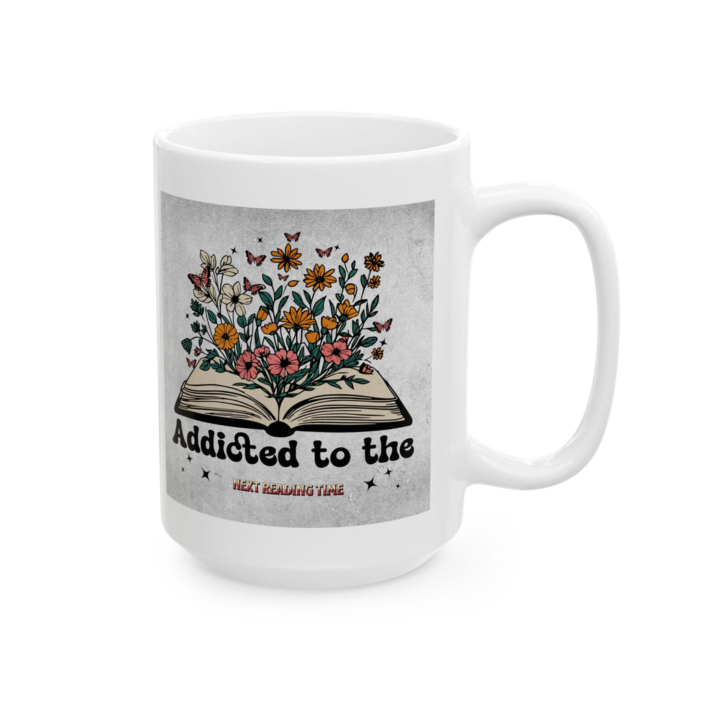 Literary Floral Ceramic Mug | Book Lover Gift, Coffee Cup, Reading Mug, Floral Decor, Literary Gift