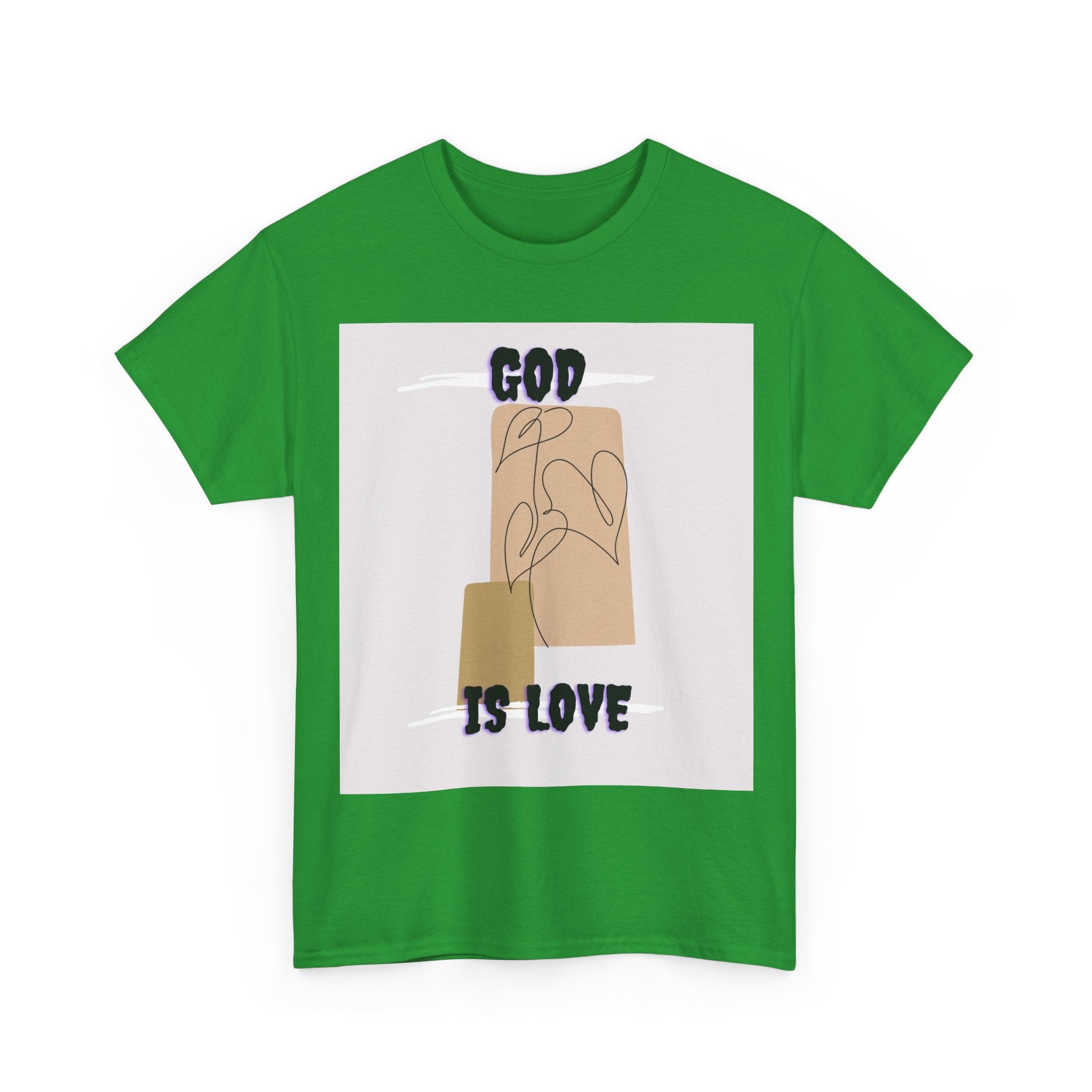 God Is Love Unisex Heavy Cotton Tee, Inspirational T-Shirt, Faith-Based Apparel, Christian Gift, Everyday Wear