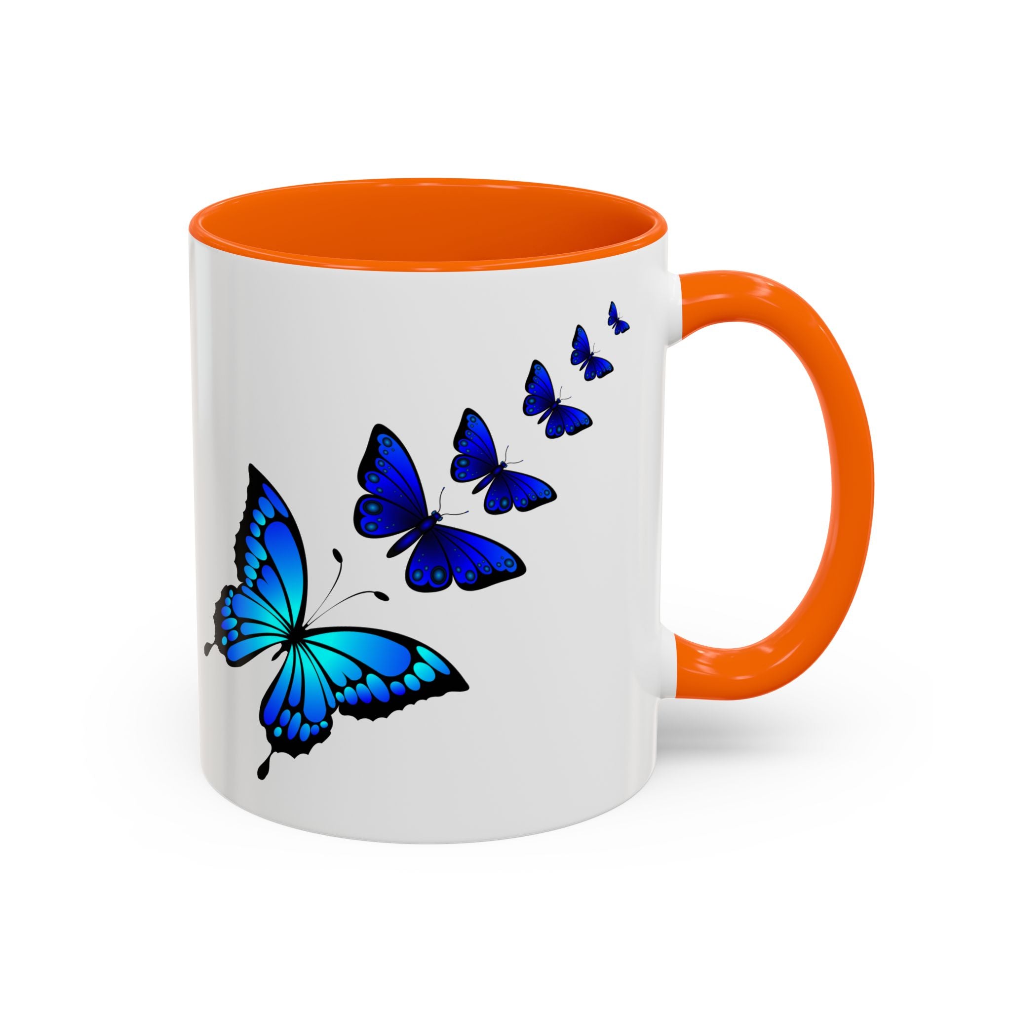 Butterfly Accent Coffee Mug | Colorful Butterfly Design | Perfect Gift for Nature Lovers | Home & Office Decor | 11oz & 15oz