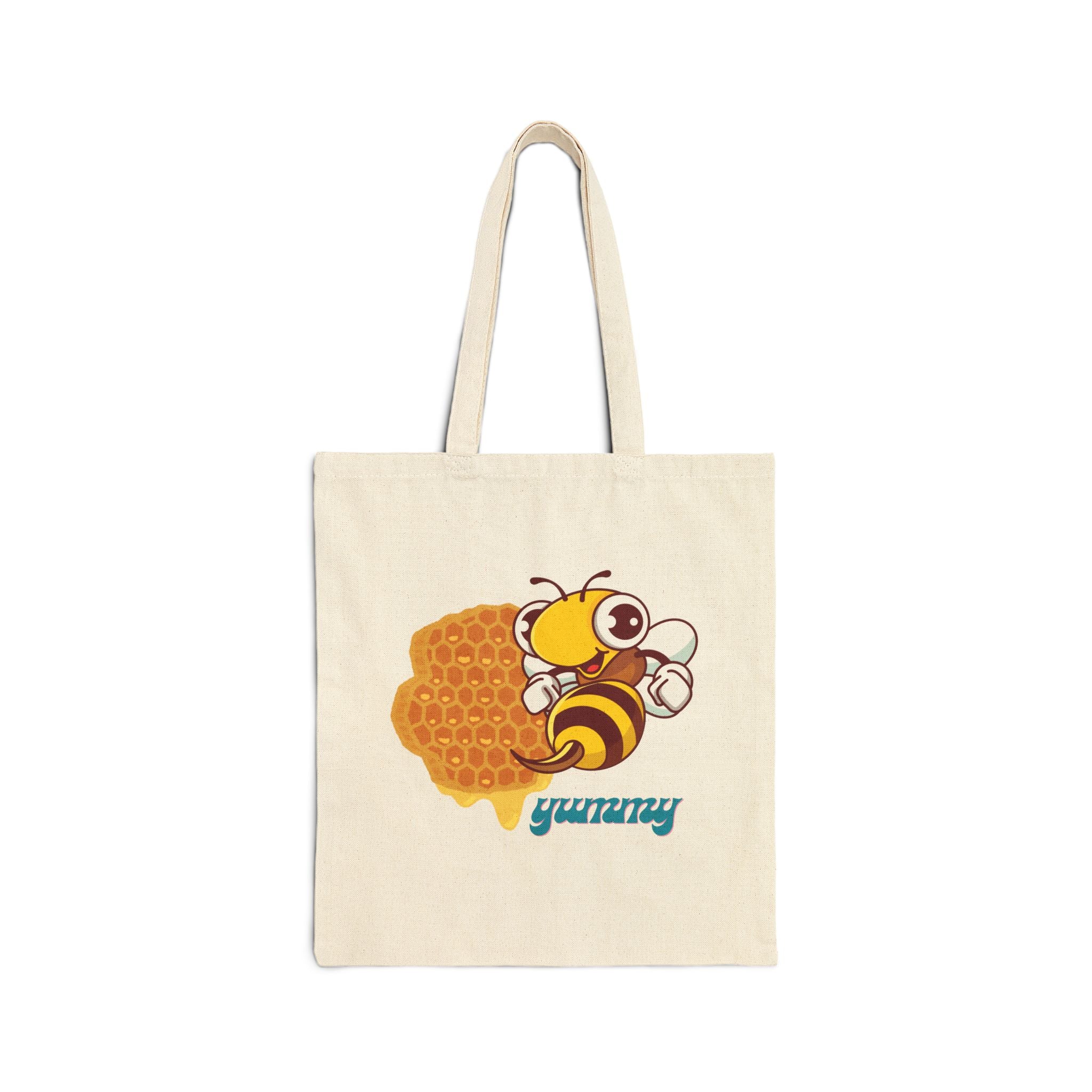 Cute Bee Tote Bag | Eco-Friendly Canvas Bag for Daily Use, Grocery, Beach Essentials, Gift, Yummy Design