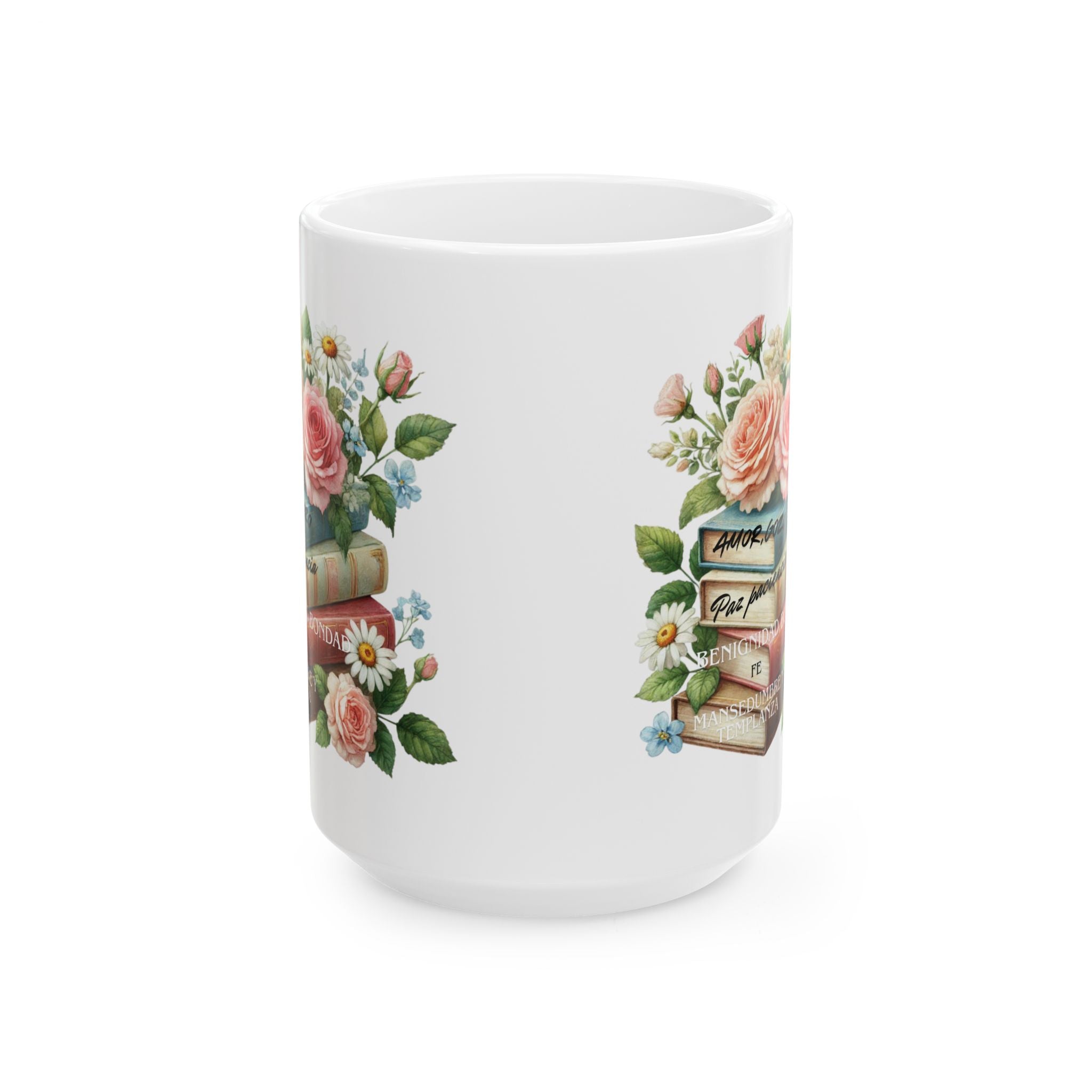 Floral Book Lovers Ceramic Mug - Perfect Gift for Readers, Tea/Coffee Lovers, Home Decor, Office Essentials, Bookish Accessories