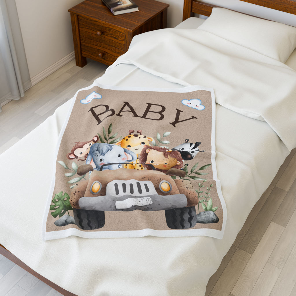 Baby Animal Plush Blanket, Soft Children's Throw, Newborn Gift, Nursery Decor, Toddler Blanket, Baby Shower, Cute Blanket