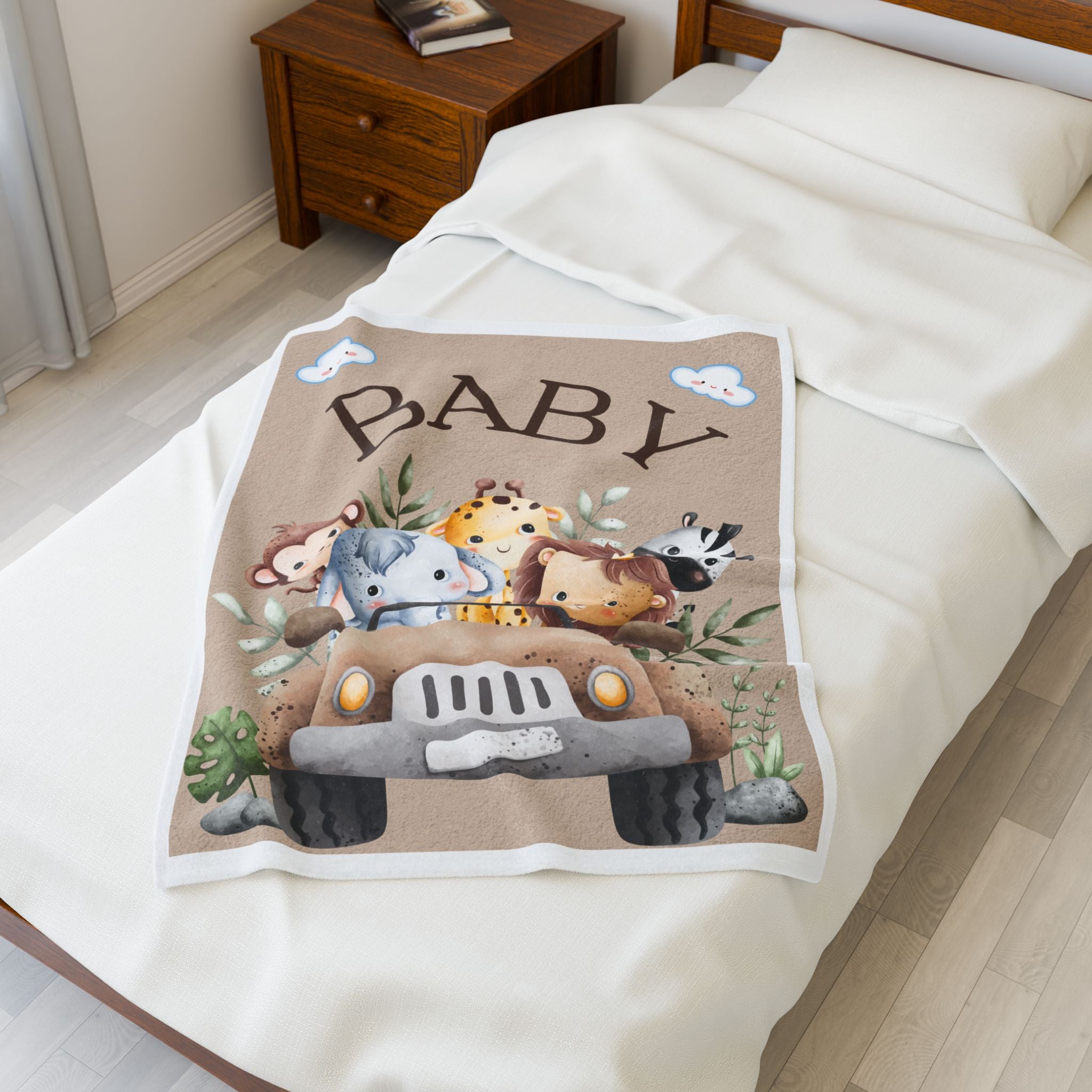 Baby Animal Plush Blanket, Soft Children's Throw, Newborn Gift, Nursery Decor, Toddler Blanket, Baby Shower, Cute Blanket