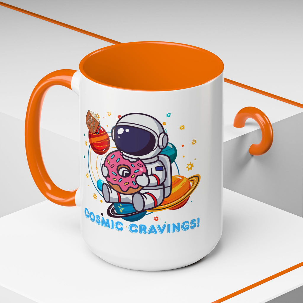 Cosmic Cravings Coffee Mug, Space-Themed Drinkware, Cute Astronaut Gift, Fun Kitchen Decor, Perfect for Space Lovers!