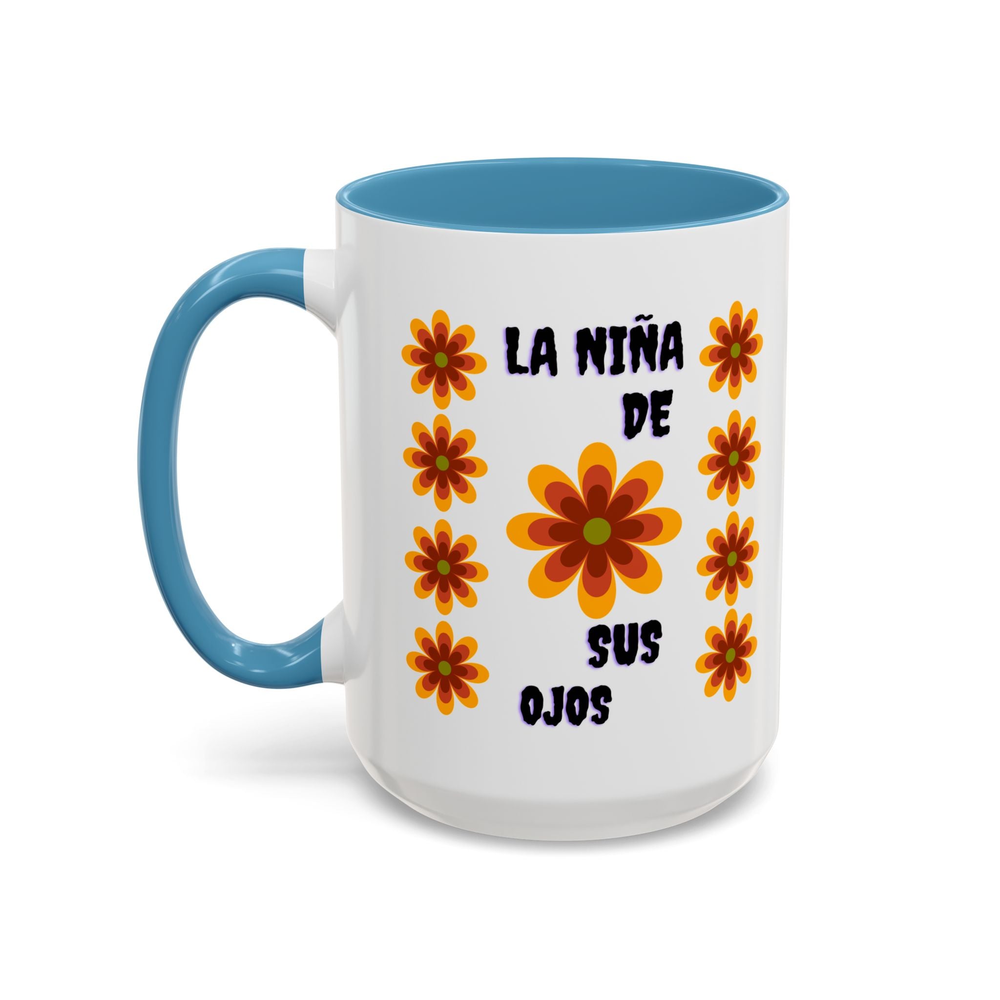 Bright Floral Accent Coffee Mug for Gifts, Home Decor, Coffee Lovers, Spanish Quote, Perfect for Special Occasions