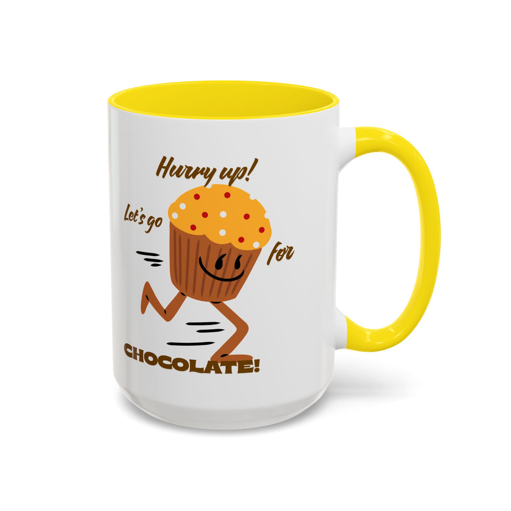 Chocolate Lover's Accent Coffee Mug - Fun Mug for Coffee, Gift for Bakers, Cute Kitchen Decor, Dessert Enthusiast