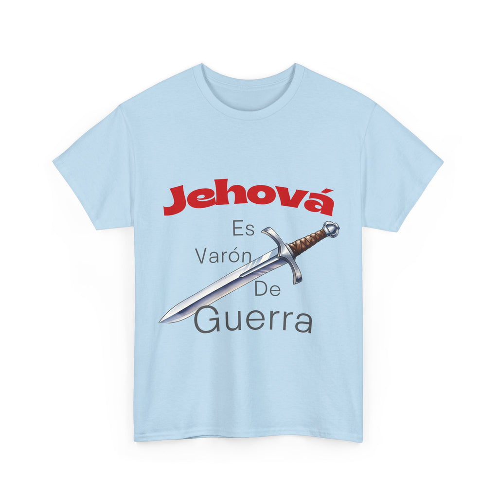 Jehová Es Varón De Guerra T-Shirt — Spanish Christian Sword Design