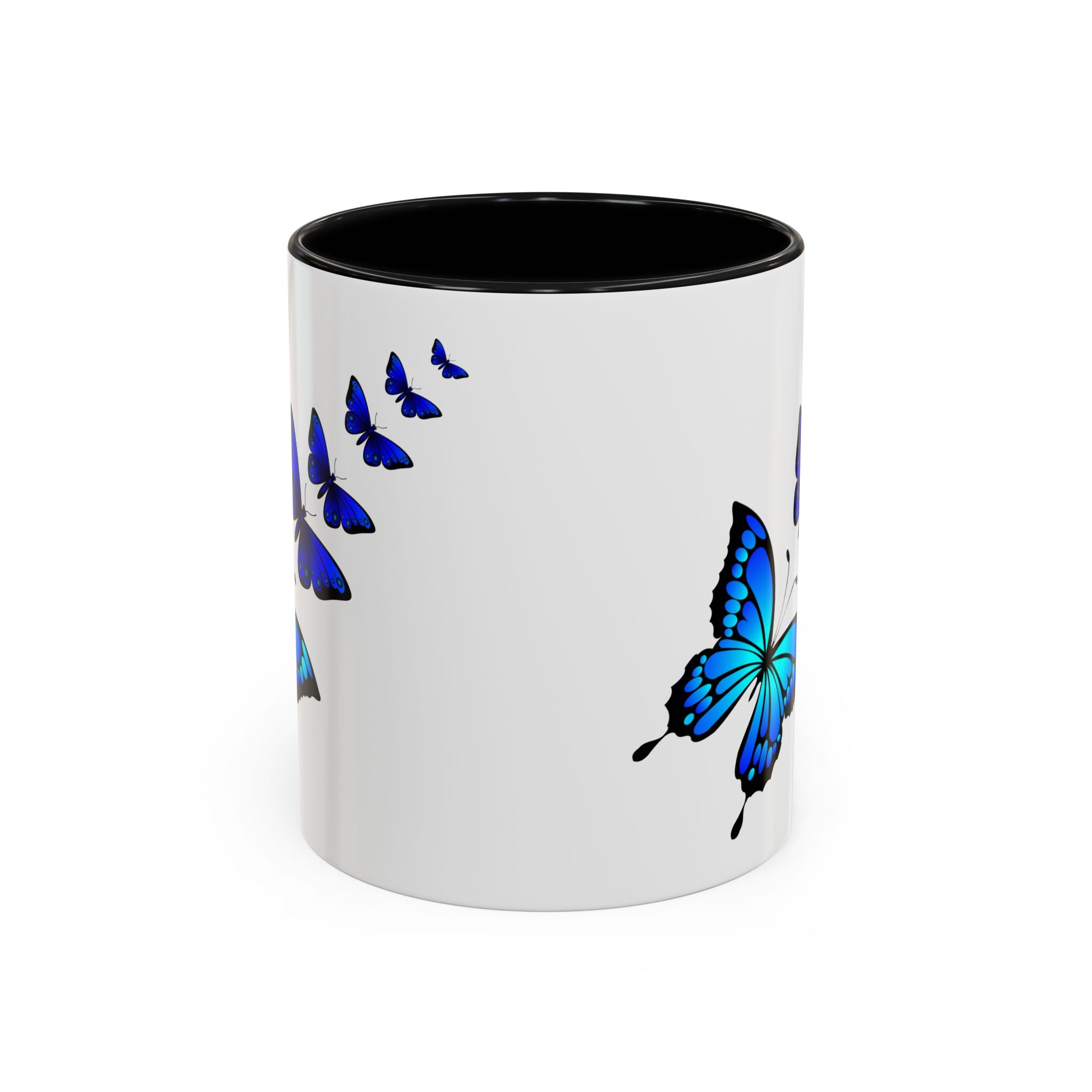Butterfly Accent Coffee Mug | Colorful Butterfly Design | Perfect Gift for Nature Lovers | Home & Office Decor | 11oz & 15oz