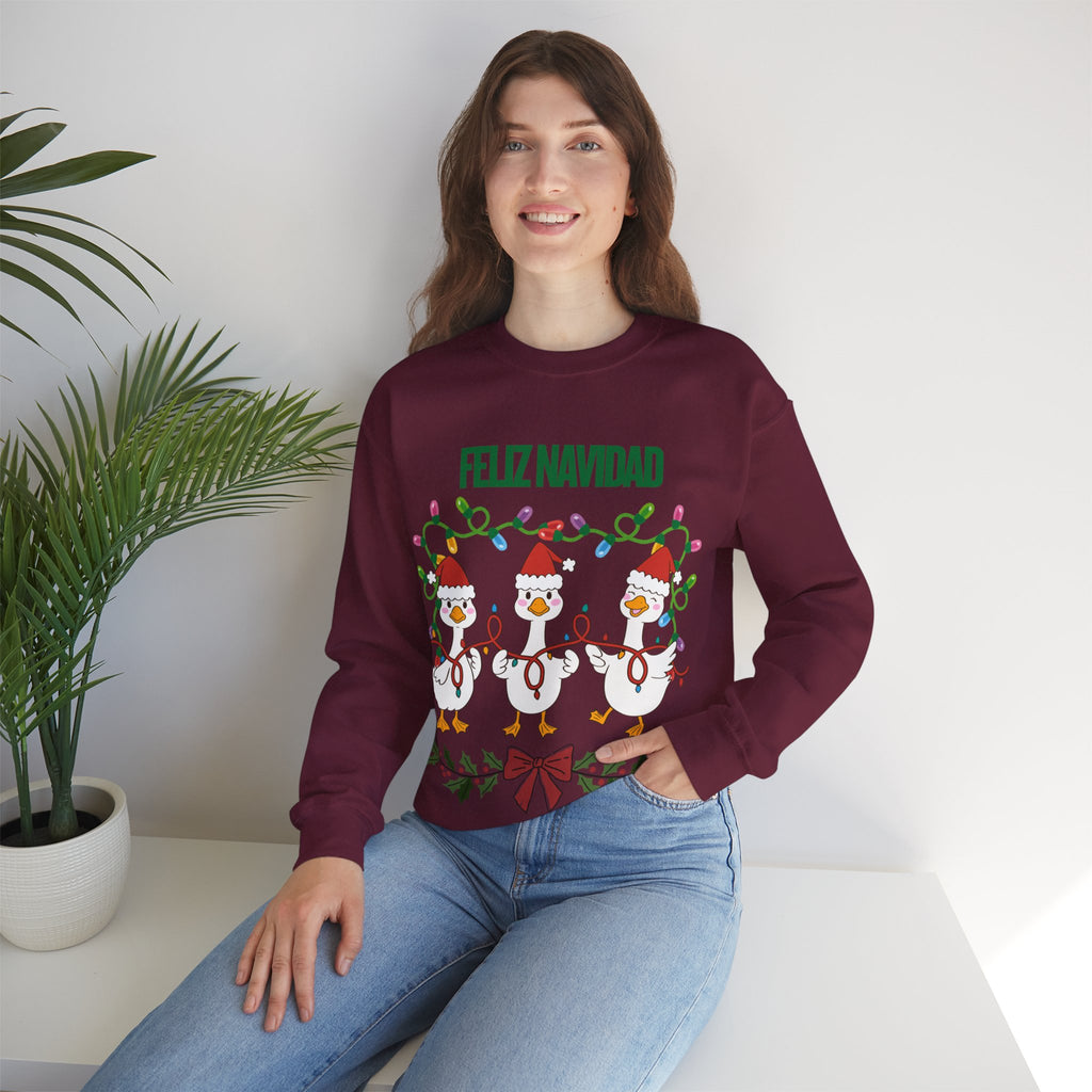 Festive Holiday Sweatshirt - Merry Christmas Crewneck, Cozy Winter Apparel, Ugly Sweater Alternative, Gift Idea for Her and Him