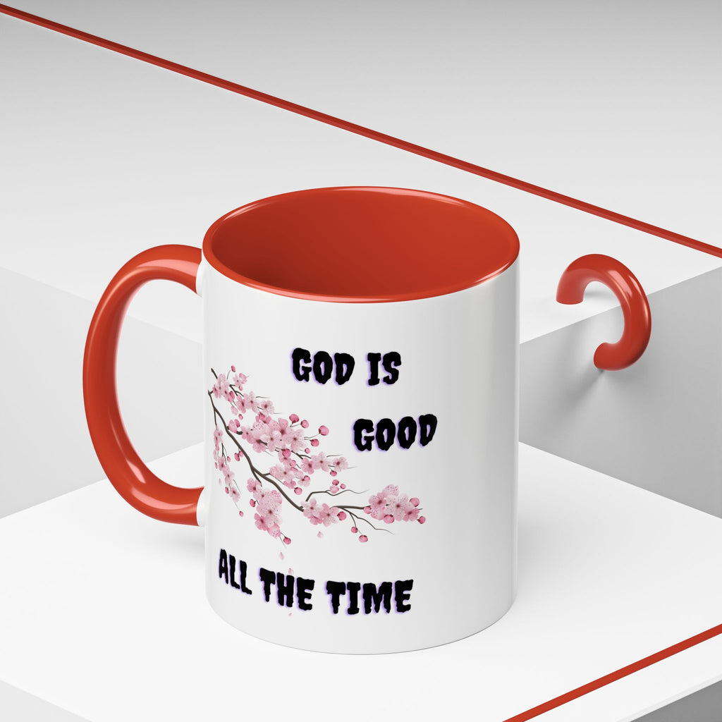 Inspirational Coffee Mug - God is Good, Floral Design, Gift for Faith Friends, Perfect for Mother's Day, Church Gatherings, Daily Motivation