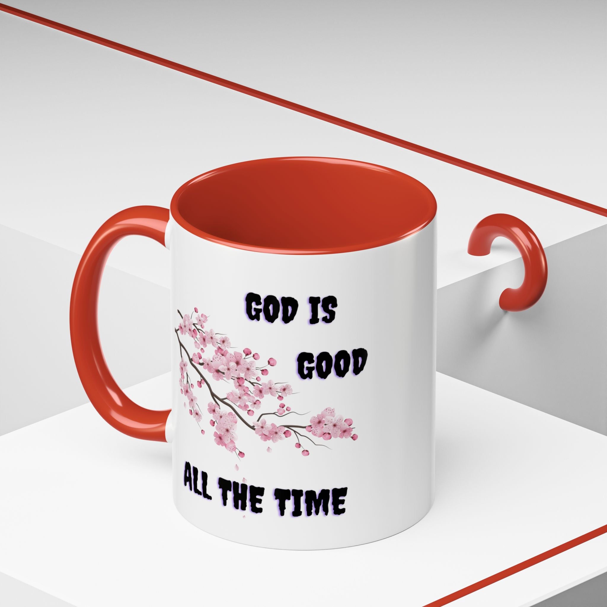Inspirational Coffee Mug - God is Good, Floral Design, Gift for Faith Friends, Perfect for Mother's Day, Church Gatherings, Daily Motivation