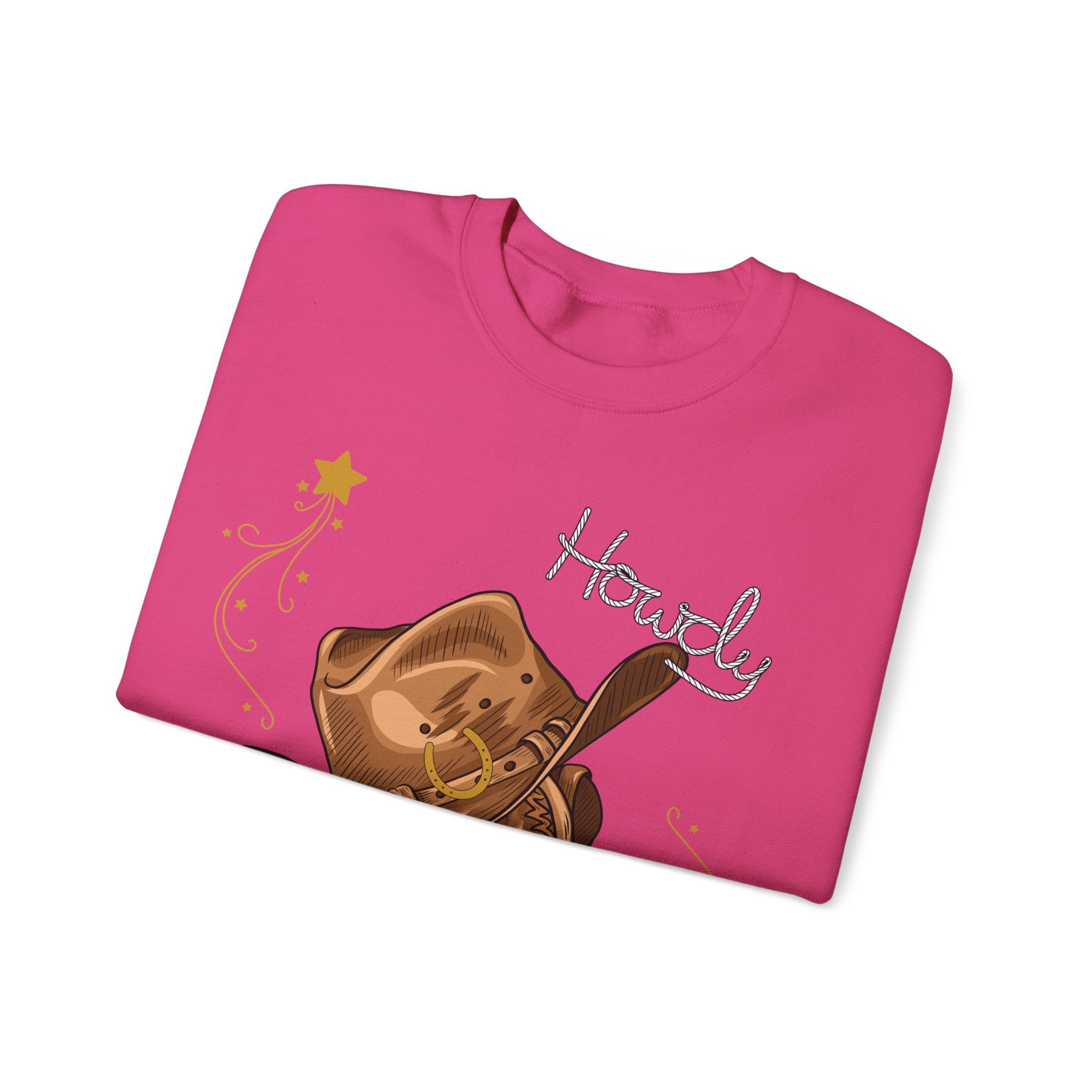 Howdy Cowboy Crewneck Sweatshirt | Unisex Sweatshirt, Western Apparel, Fall Fashion, Gift for Him/Her, Casual Wear