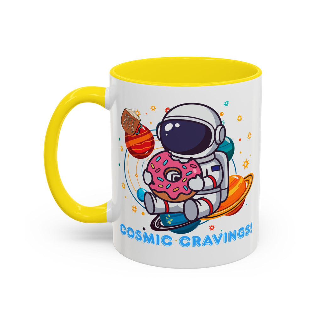 Cosmic Cravings Coffee Mug, Space-Themed Drinkware, Cute Astronaut Gift, Fun Kitchen Decor, Perfect for Space Lovers!