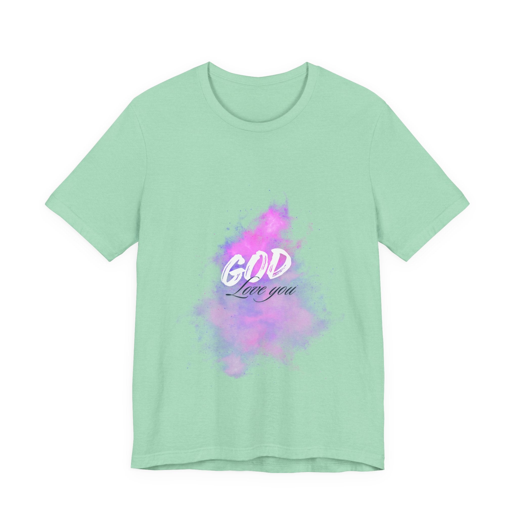 God Love You Tee - Inspirational Short Sleeve Shirt, Faith-Based Gift, Christian Apparel, Motivational T-Shirt, Perfect for Worship