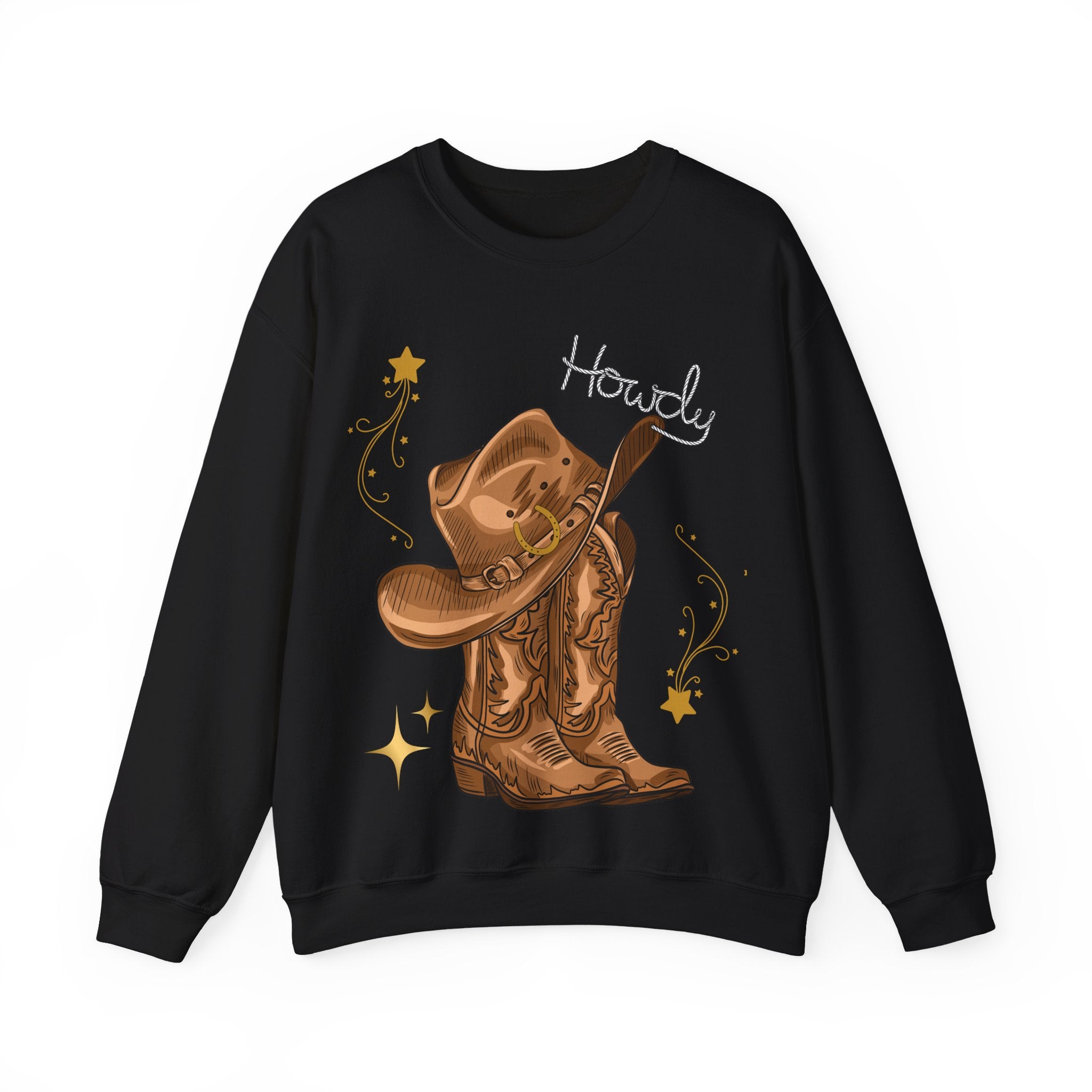 Howdy Cowboy Crewneck Sweatshirt | Unisex Sweatshirt, Western Apparel, Fall Fashion, Gift for Him/Her, Casual Wear
