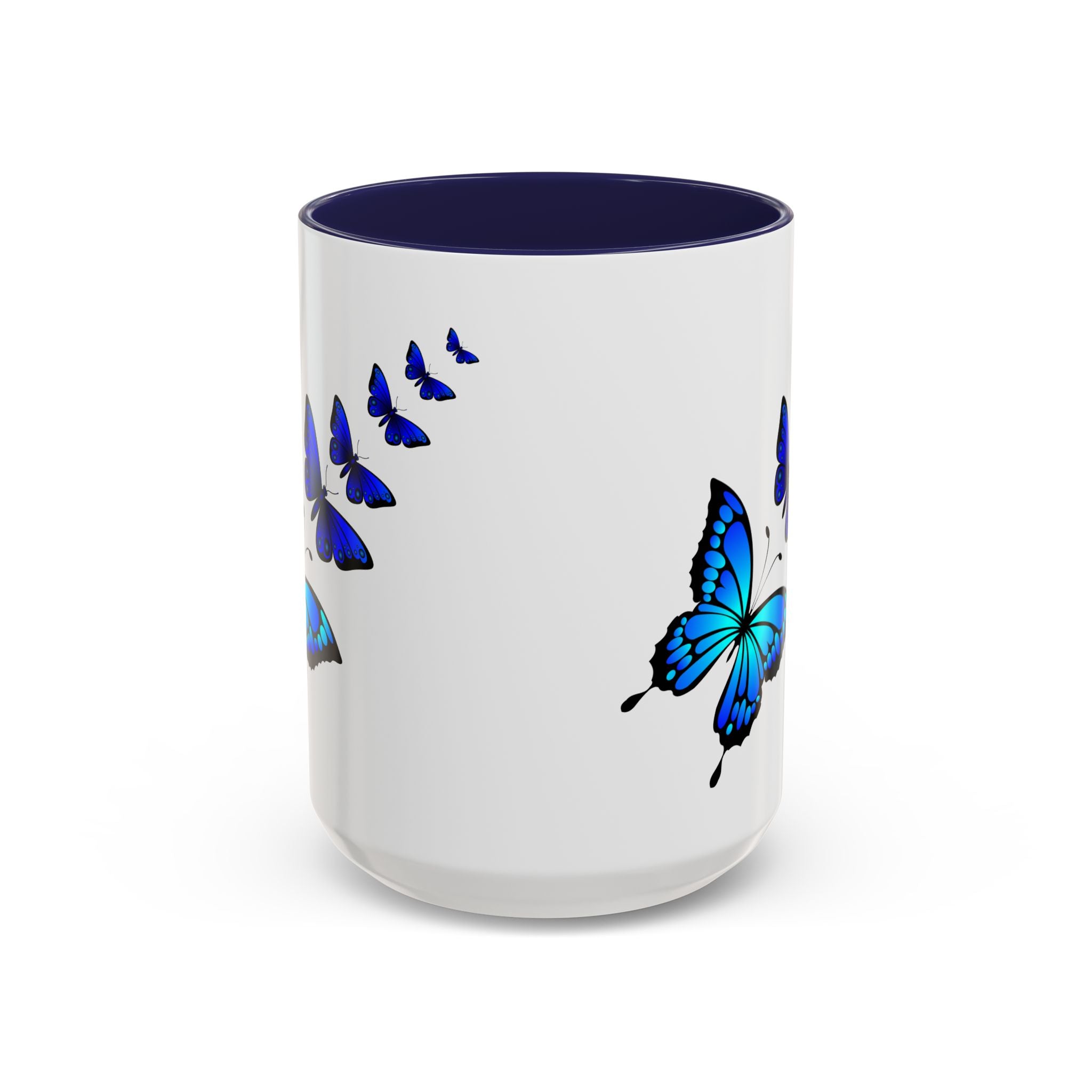 Butterfly Accent Coffee Mug | Colorful Butterfly Design | Perfect Gift for Nature Lovers | Home & Office Decor | 11oz & 15oz