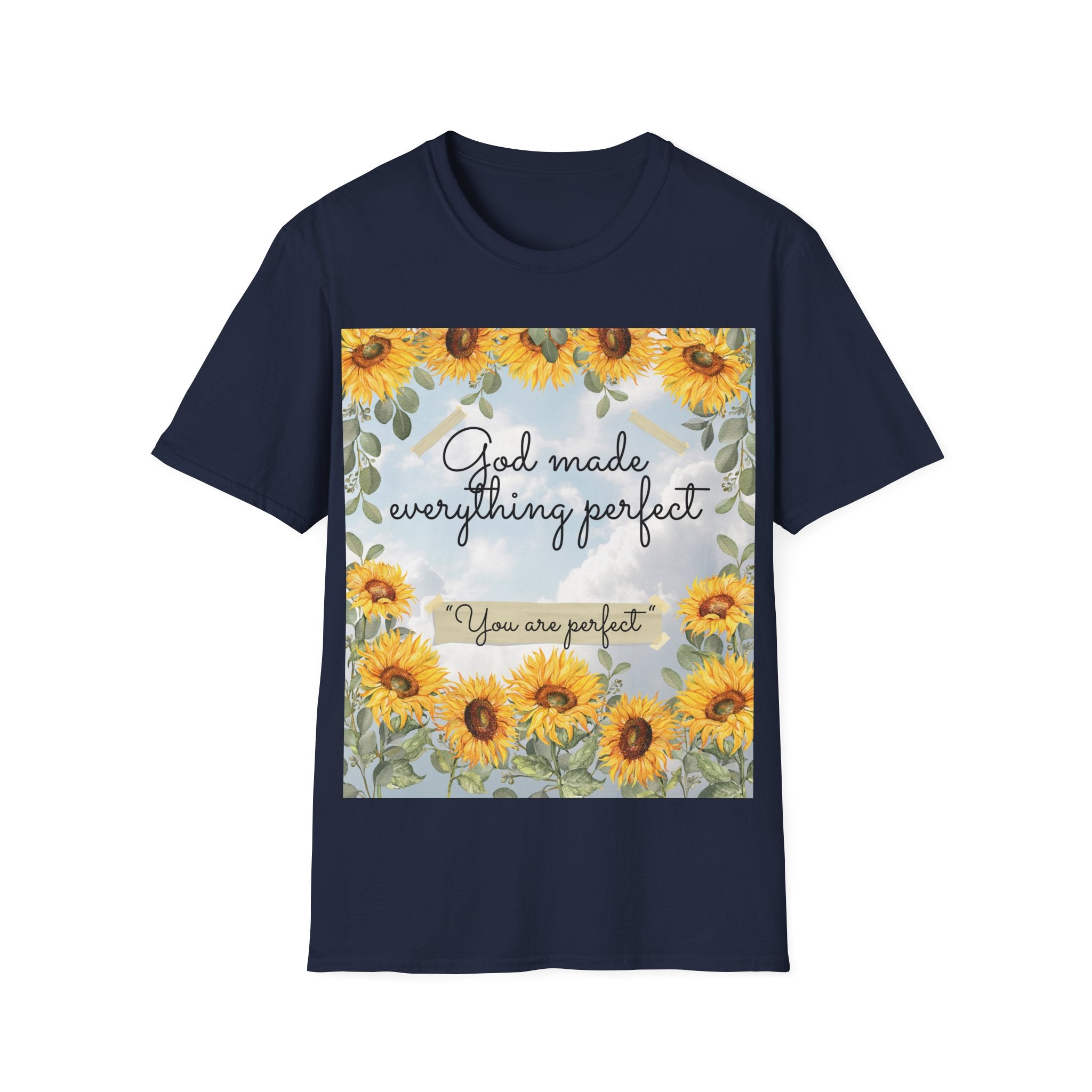 God Made Everything Perfect Sunflower T-Shirt, Inspirational Tee, Gift for Her, Positive Affirmation Apparel, Summer Style, [...]