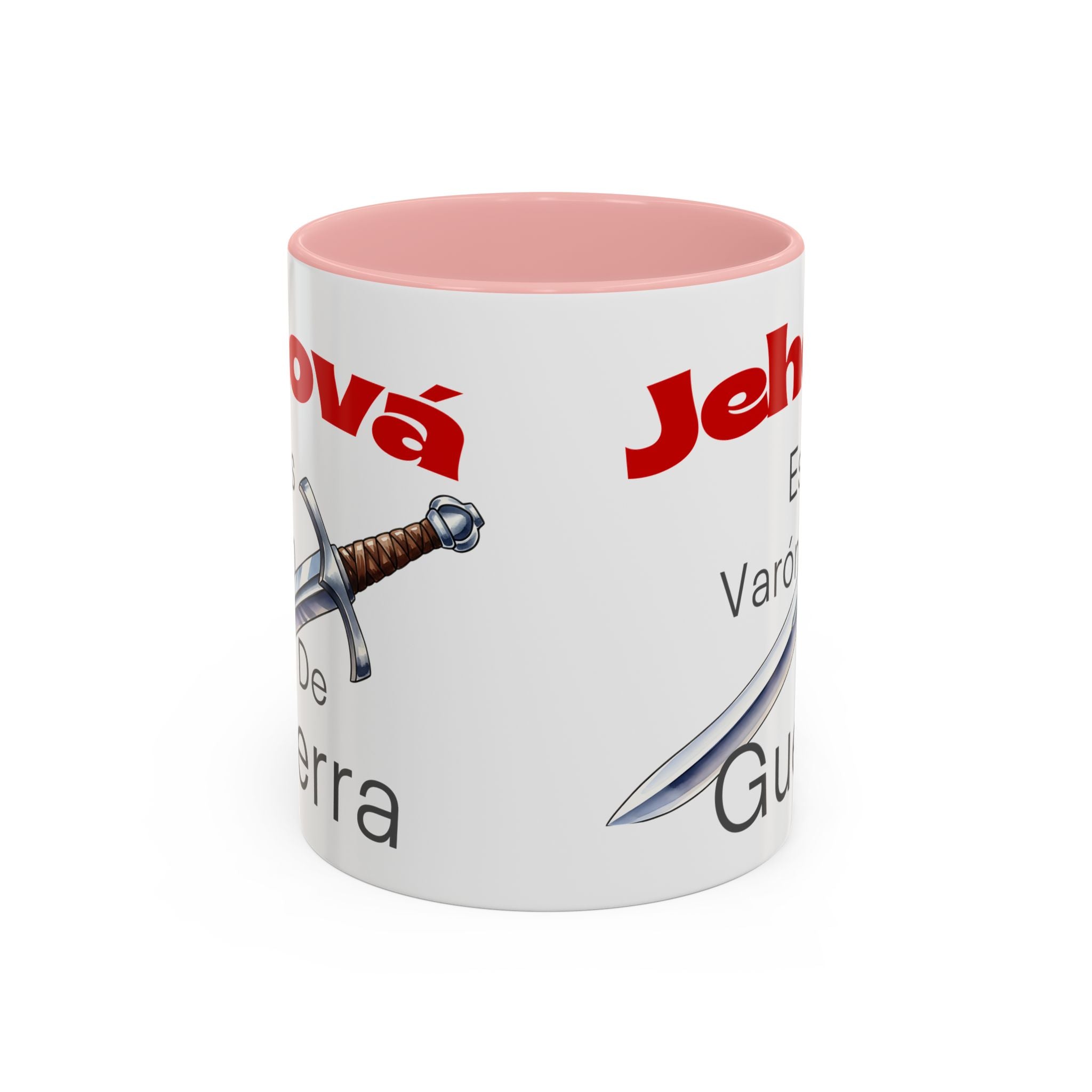 Jehovah Es Varón de Guerra Coffee Mug — Spanish Faith Sword Accent Mug (11/15oz)