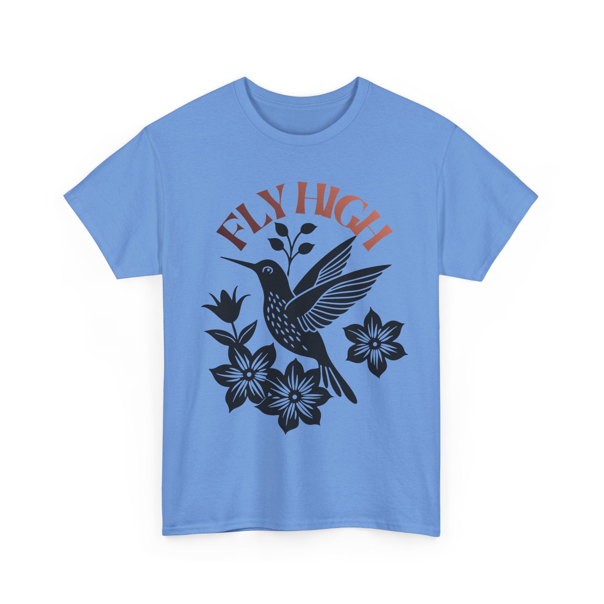 Fly High Hummingbird T-Shirt — Floral Retro Nature Tee