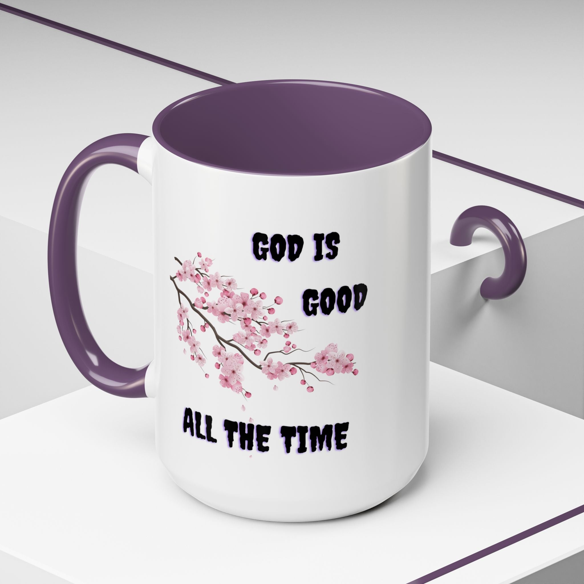 Inspirational Coffee Mug - God is Good, Floral Design, Gift for Faith Friends, Perfect for Mother's Day, Church Gatherings, Daily Motivation