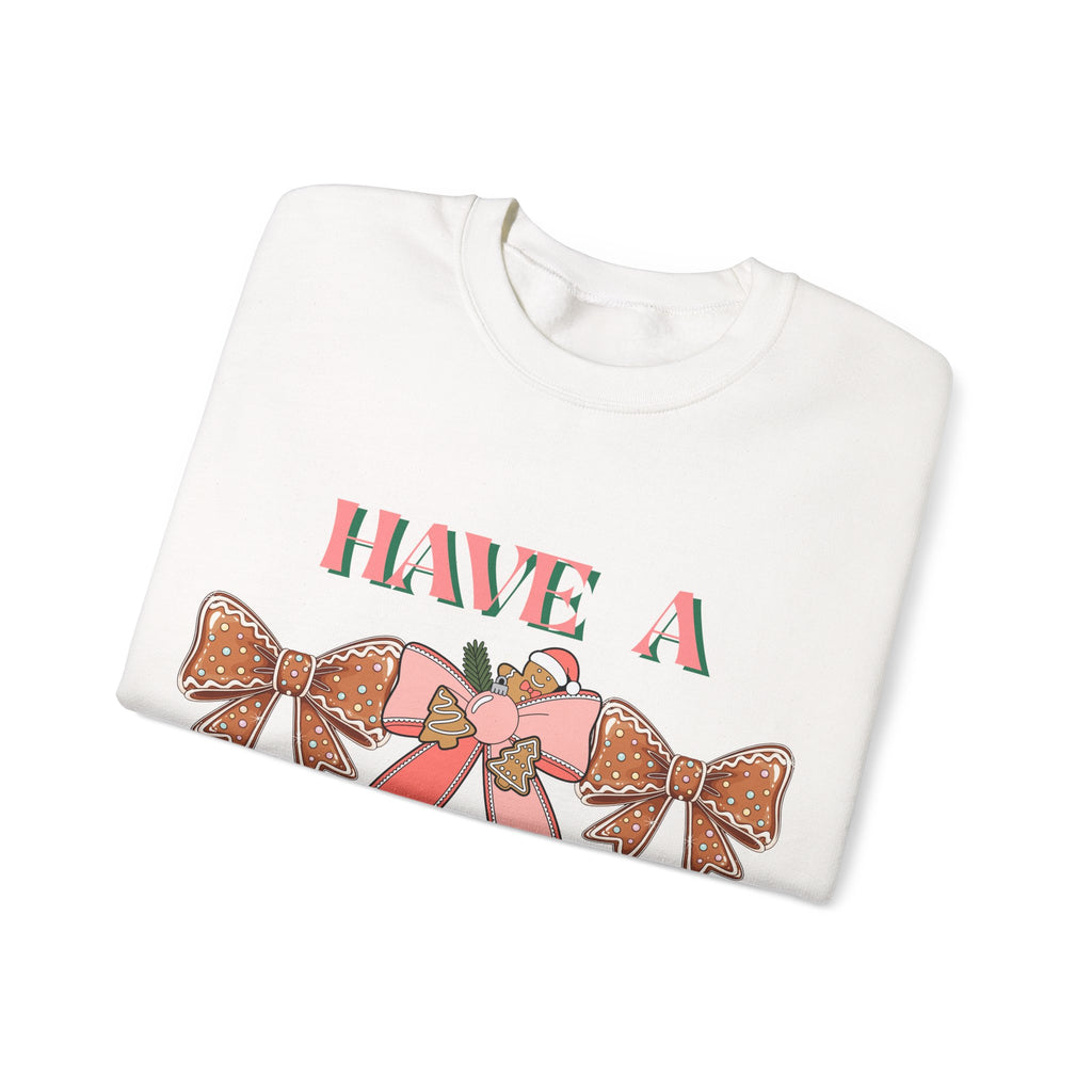 Have a Little Merry Crewneck Sweatshirt — Pink Holiday Bow Christmas Sweater