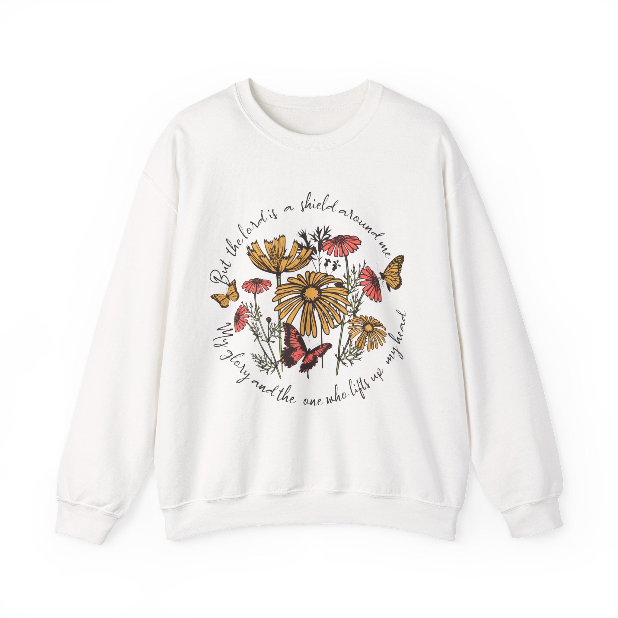 Nature-Inspired Inspirational Sweatshirt for All Seasons, Motivational Gift for Her, Floral Crewneck, Comfortable Everyday Wear, [...]