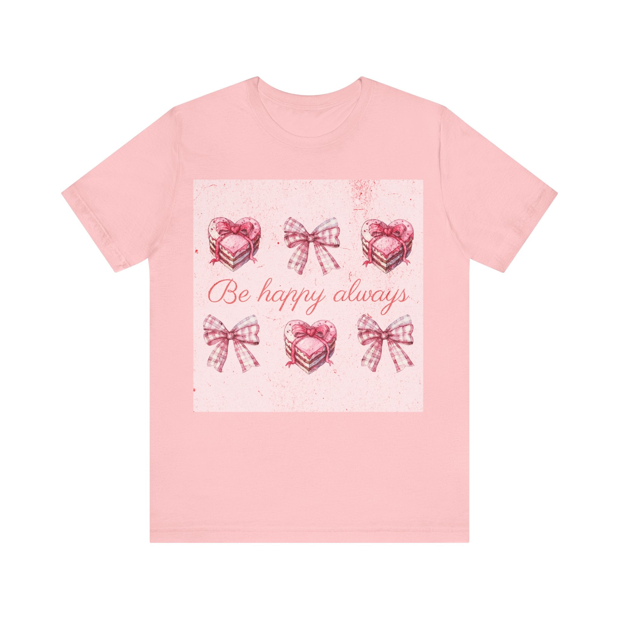 Happy Hearts Tee, Casual Gift T-Shirt, Positive Vibes Shirt, Birthday Outfit, Everyday Wear, Cheerful Top