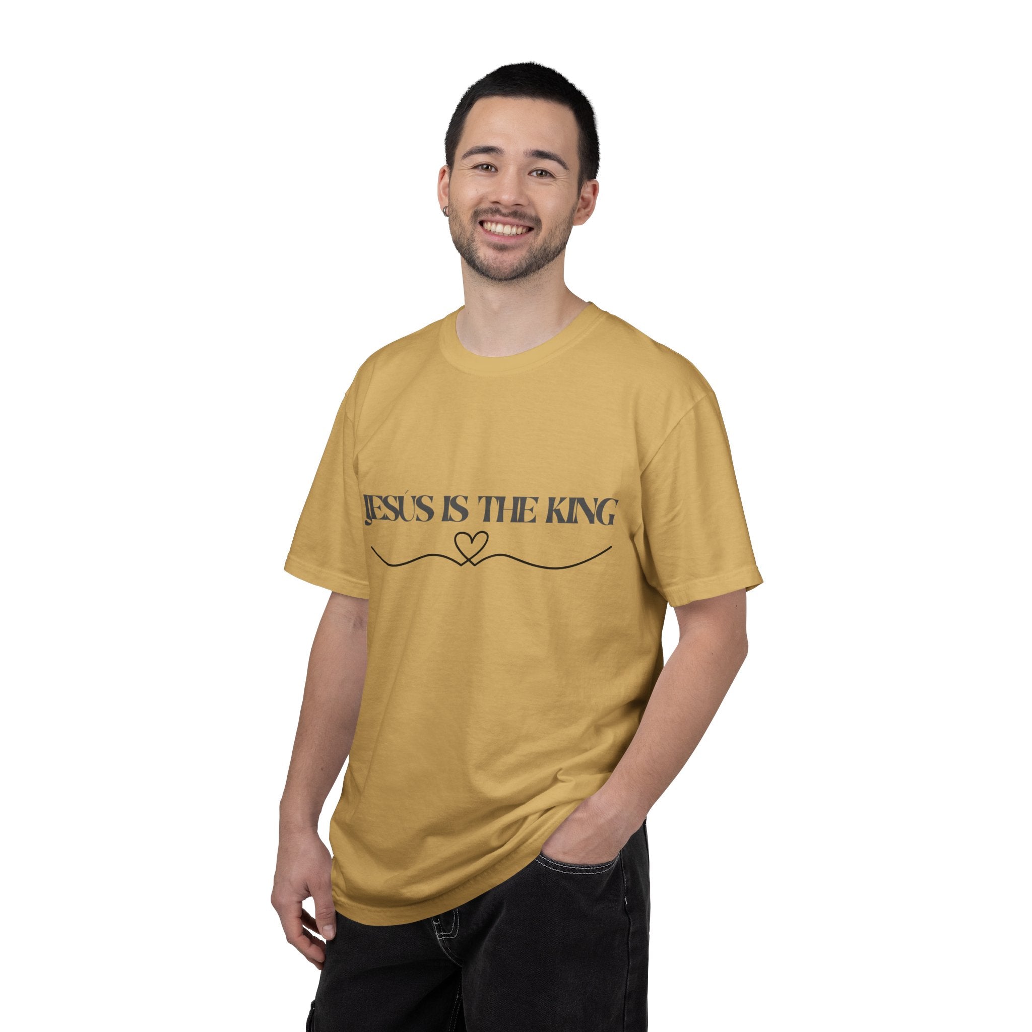 Jesus Is The King T-Shirt — Christian Faith Tee with Heart Accent