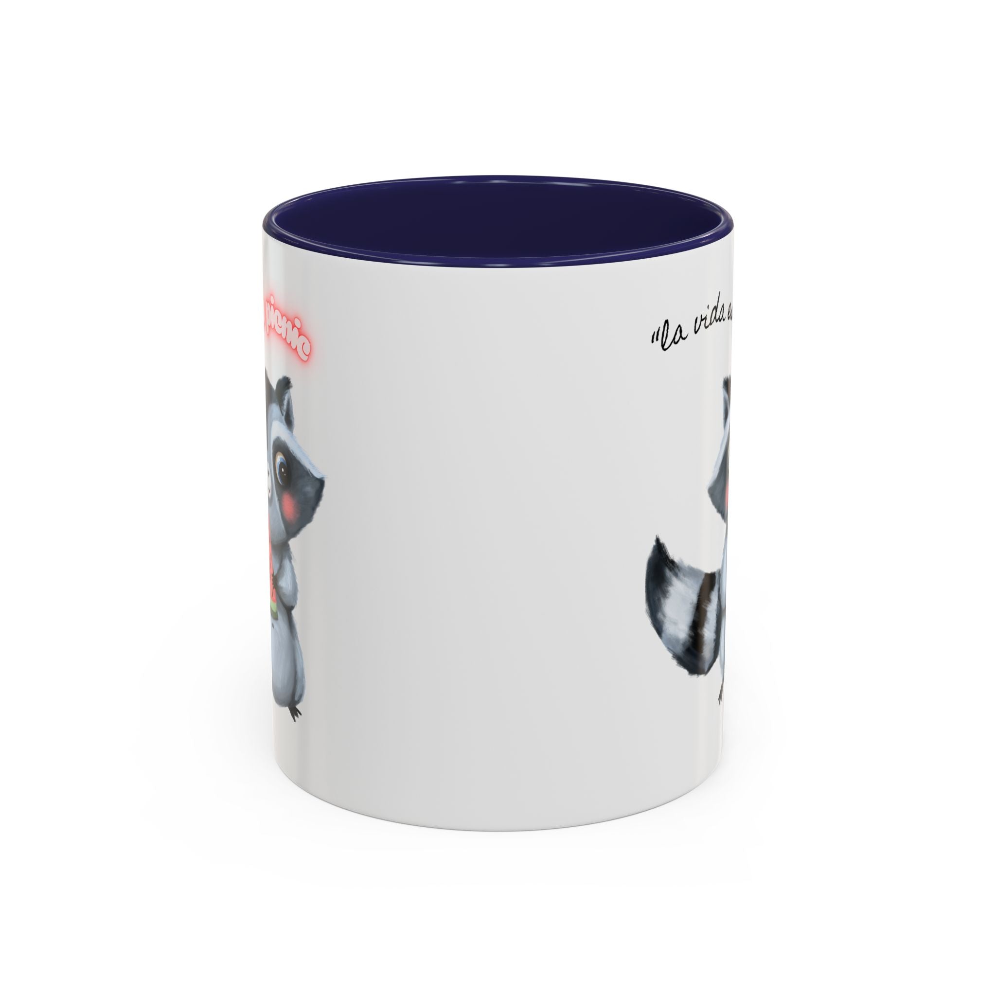 Raccoon-Themed Accent Coffee Mug | Cute Animal Mug for Home, Gift for Coffee Lovers, Nature Lovers, Birthday, Celebrate Life