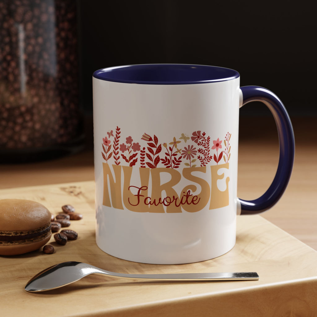 Nurse Favorite Coffee Mug | Floral Mug for Nurses | Gift for Nurse Appreciation Week, Nurses Day, Medical Professionals