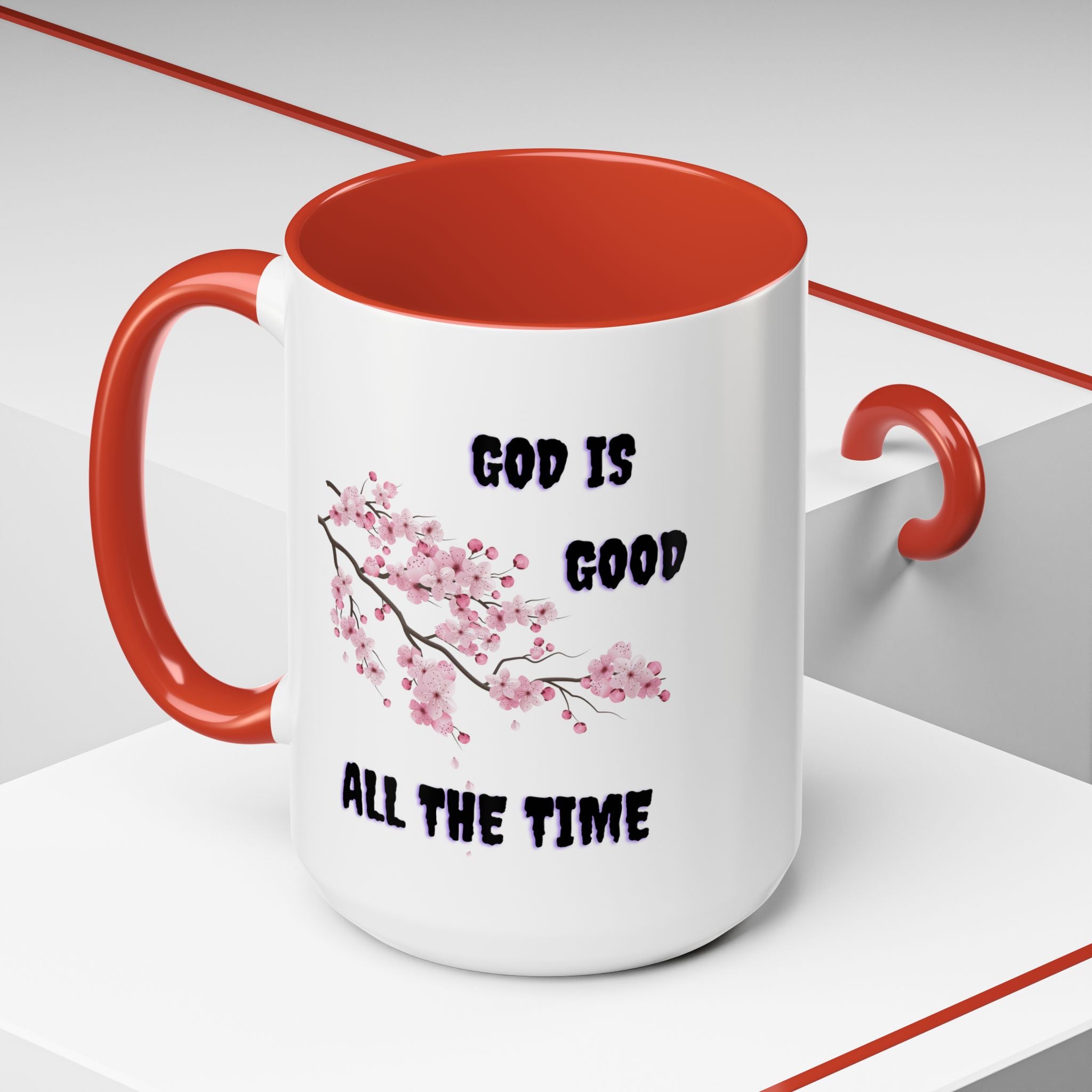 Inspirational Coffee Mug - God is Good, Floral Design, Gift for Faith Friends, Perfect for Mother's Day, Church Gatherings, Daily Motivation