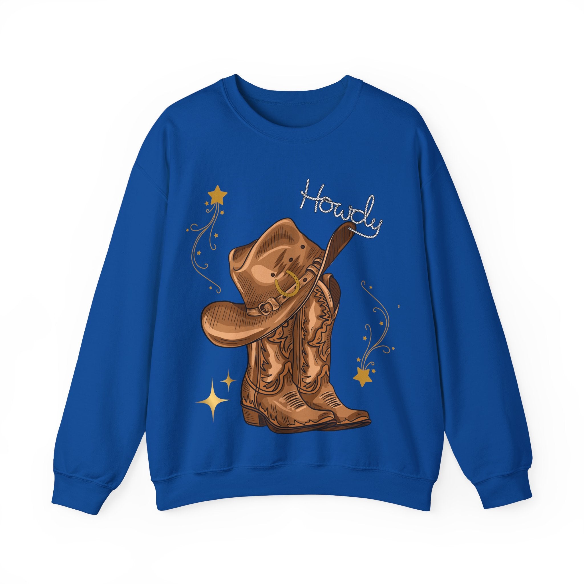 Howdy Cowboy Crewneck Sweatshirt | Unisex Sweatshirt, Western Apparel, Fall Fashion, Gift for Him/Her, Casual Wear