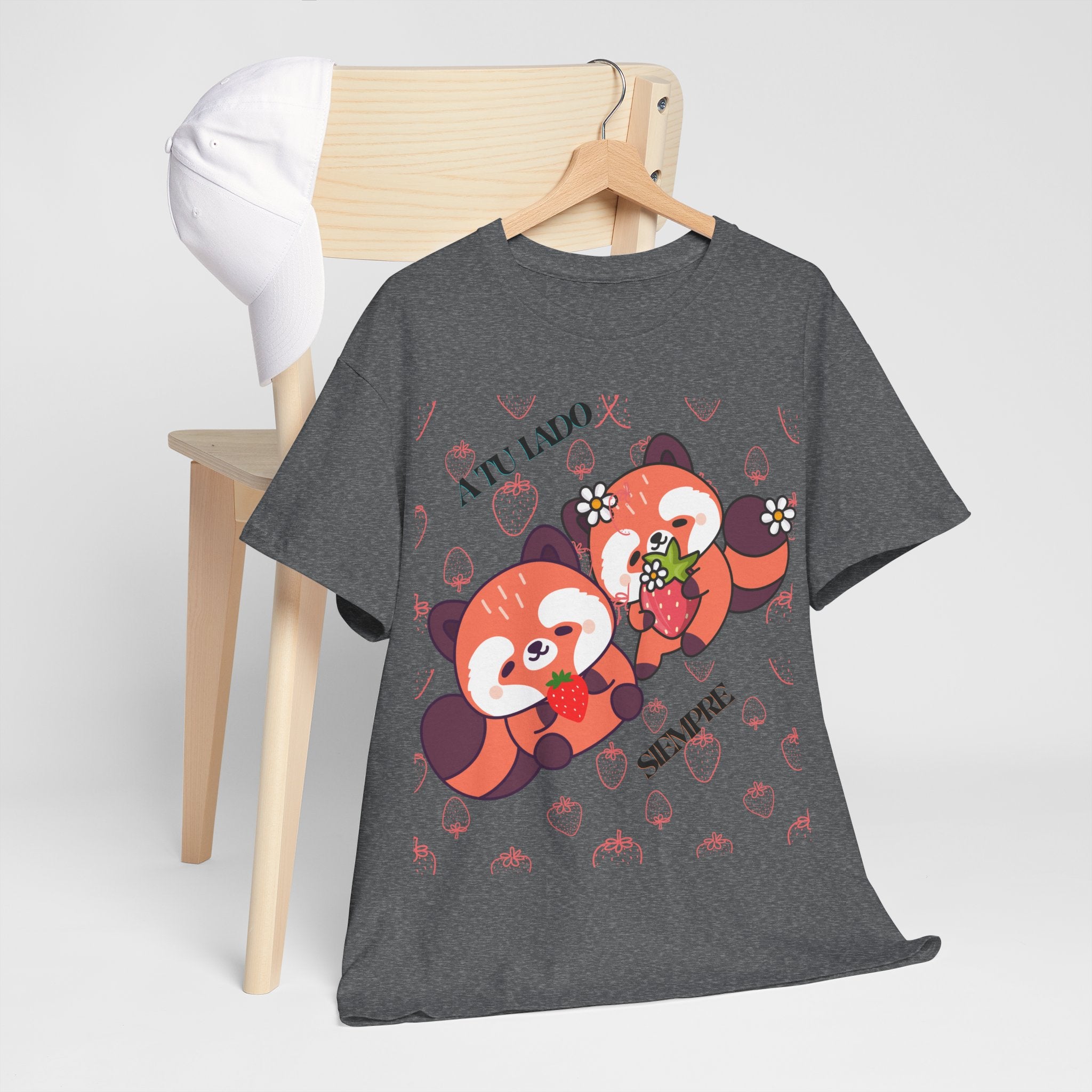 Red Panda Snack Time T-Shirt – Cute Kawaii Animal Tee with "A Little So Sweet" Design