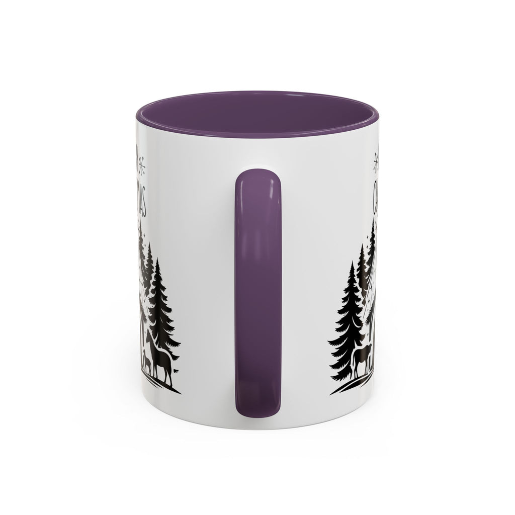 Cozy Holiday Coffee Mug, Winter Beverage Cup for Christmas, Gift for Nature Lovers, Camping Mug, Rustic Home Decor, Festive Drinkware