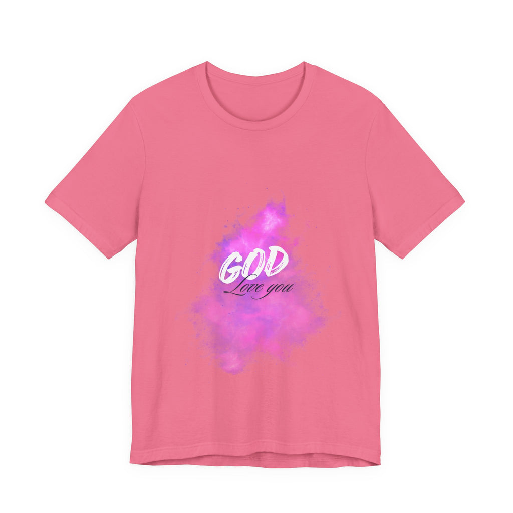 God Love You Tee - Inspirational Short Sleeve Shirt, Faith-Based Gift, Christian Apparel, Motivational T-Shirt, Perfect for Worship