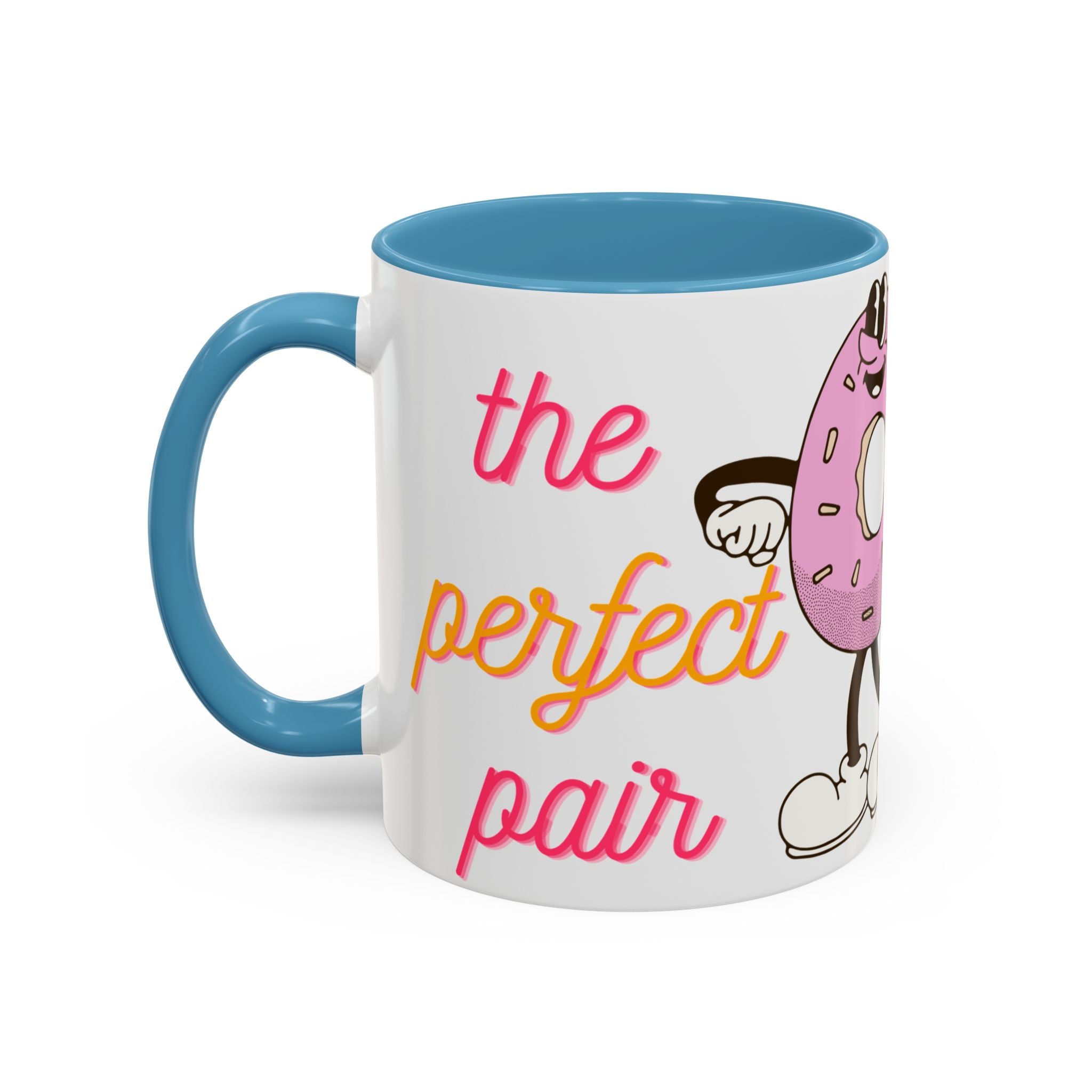 Like Coffee & Donuts Accent Coffee Mug — Cute Donut & Coffee Cup Design (11/15oz)