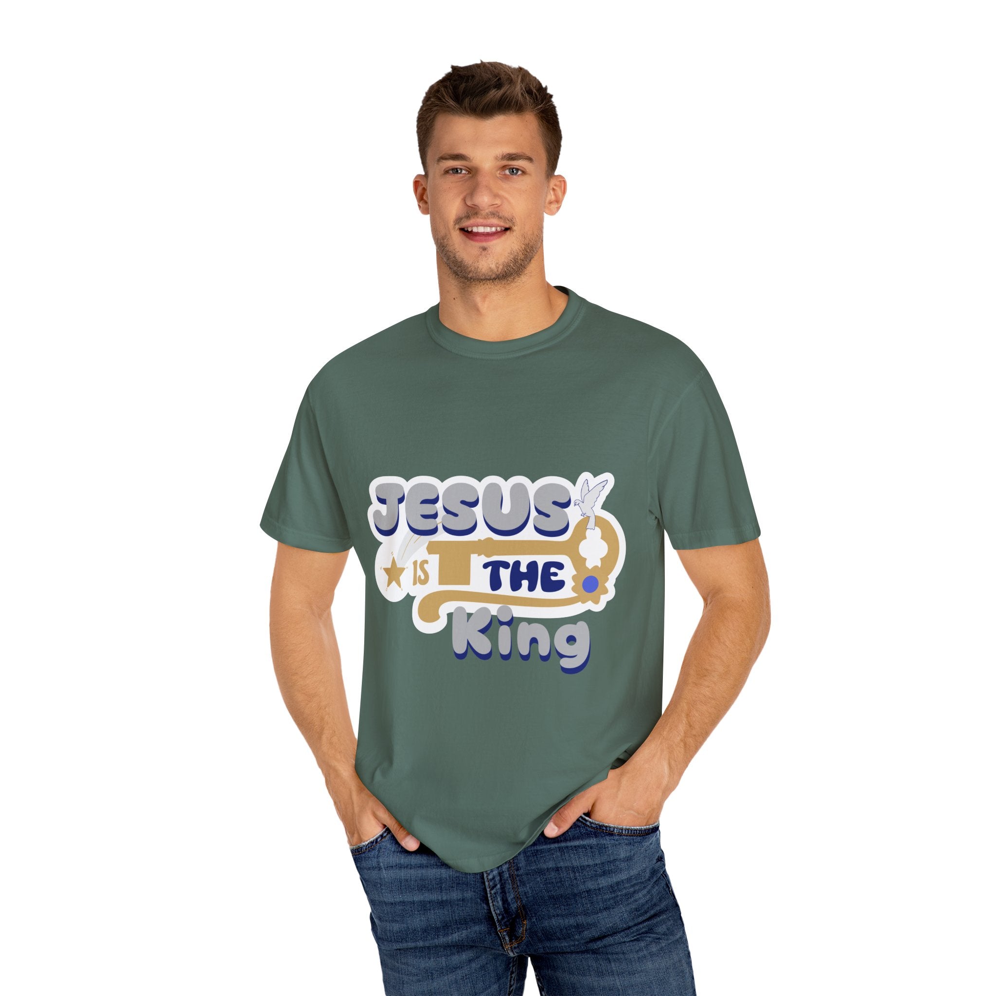 Jesus Is The King T-Shirt — Retro Christian Faith Tee