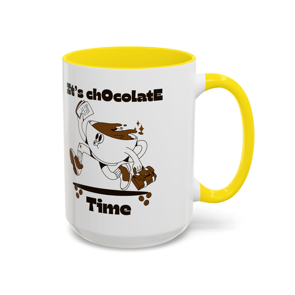 Chocolate Time Coffee Mug, Skateboard Mug, Gift for Coffee Lovers, Fun Mug for Hot Cocoa, Unique Mug for Birthdays, Cute Kitchen Decor