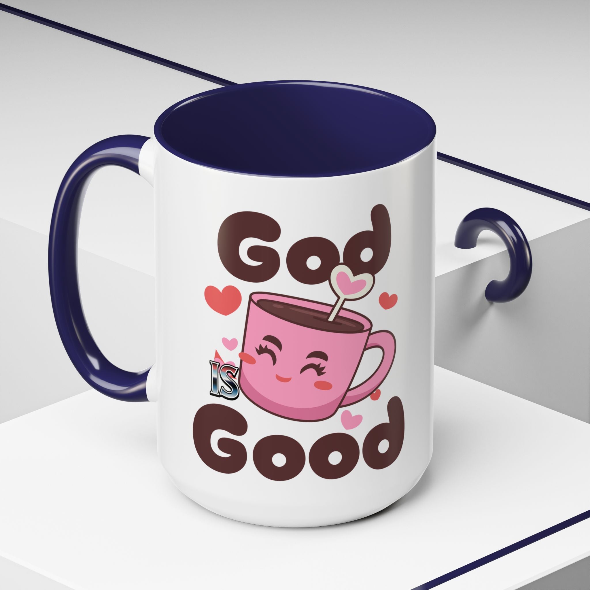 Cute God is Good Coffee Mug | Love Inspired Drinkware for Coffee Lovers, Gift for Friends, Anniversaries, Home Decor, Faith-Based Gifts